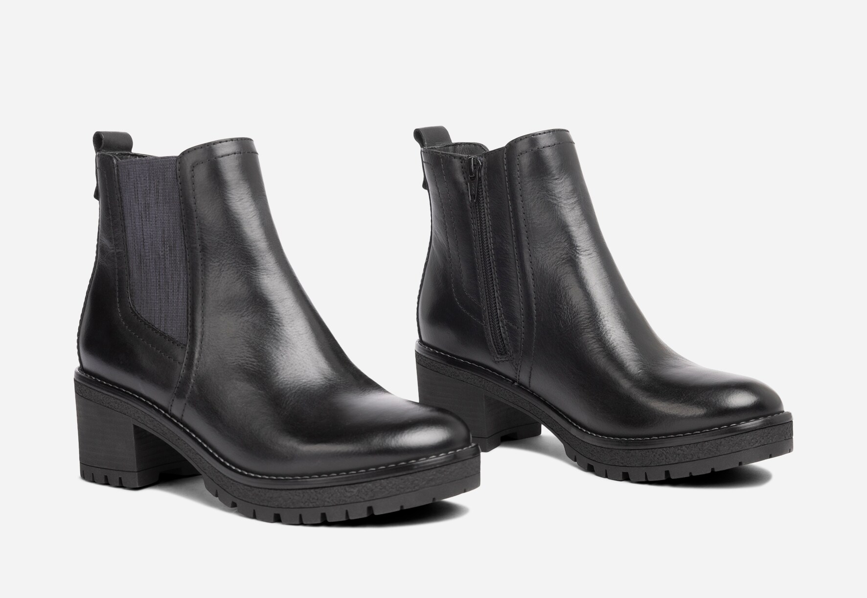 PACE, Boots med dragkedja Svarta