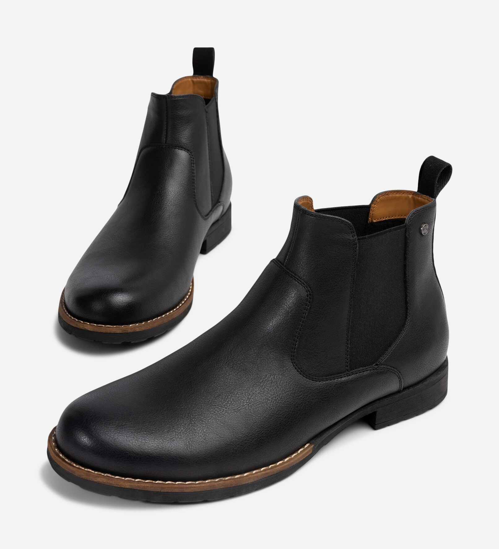 IGUASSU, Fleecefodrade chelseaboots Svarta