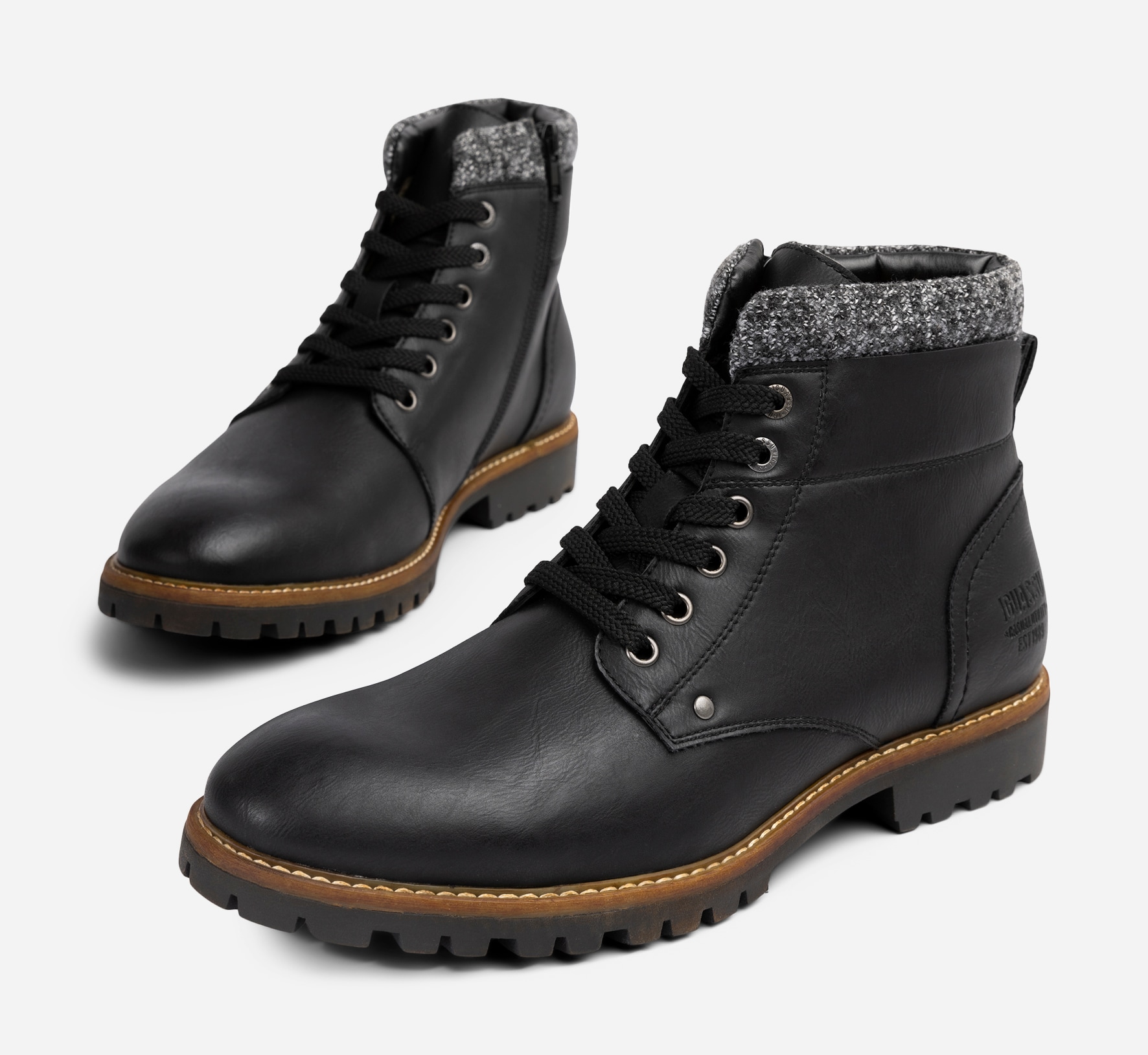 IGUASSU, Varmfodrade kängor med dragkedja Svarta