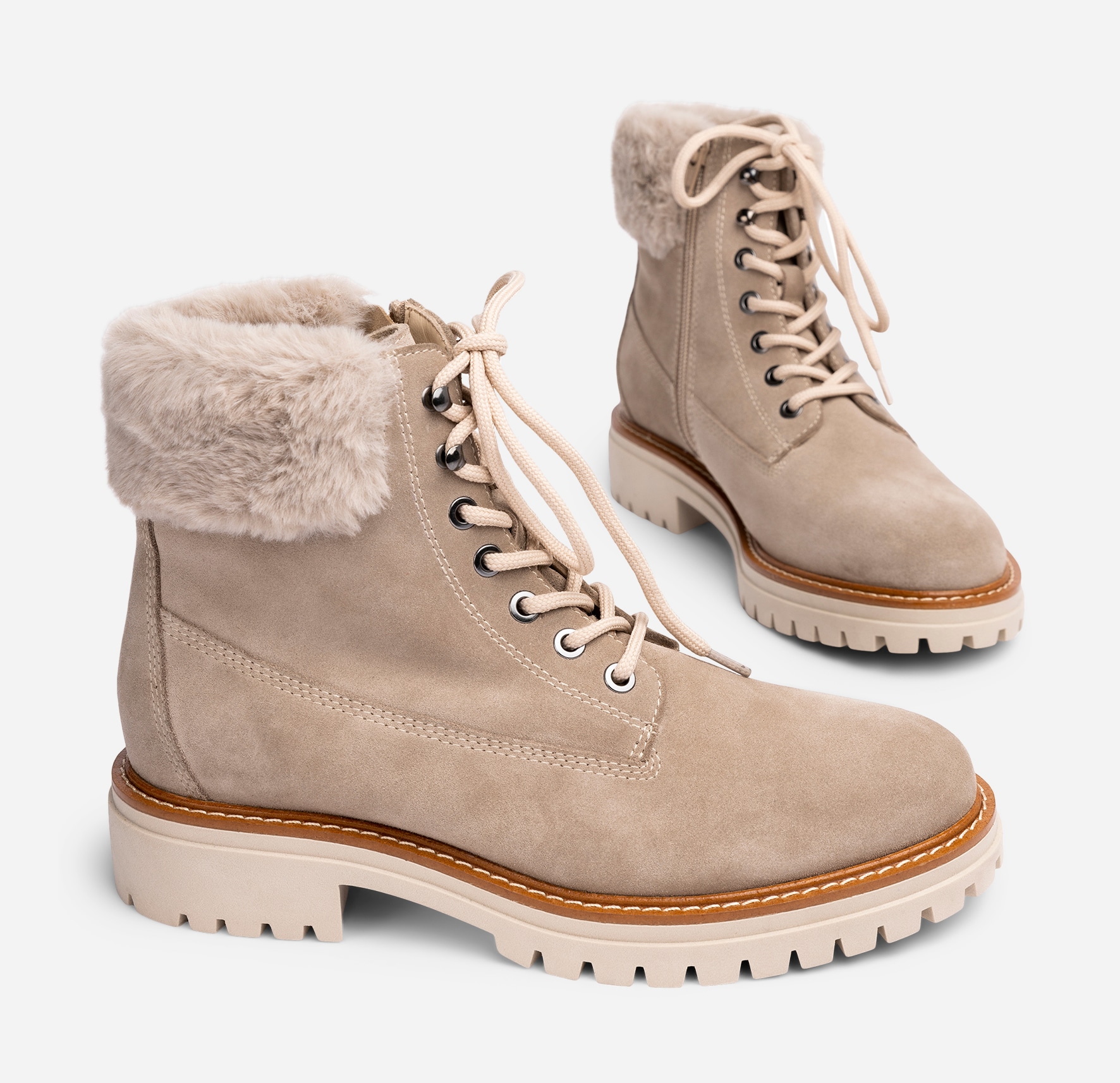 PACE, Varmfodrade kängor Beigea