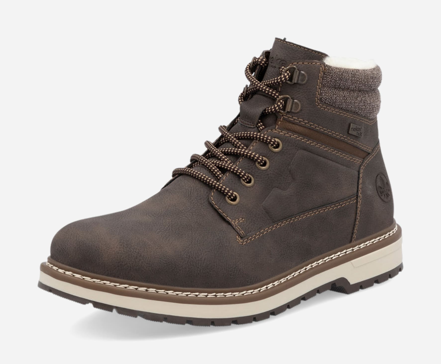 RIEKER, Varmfodrade kängor med dragkedja Bruna