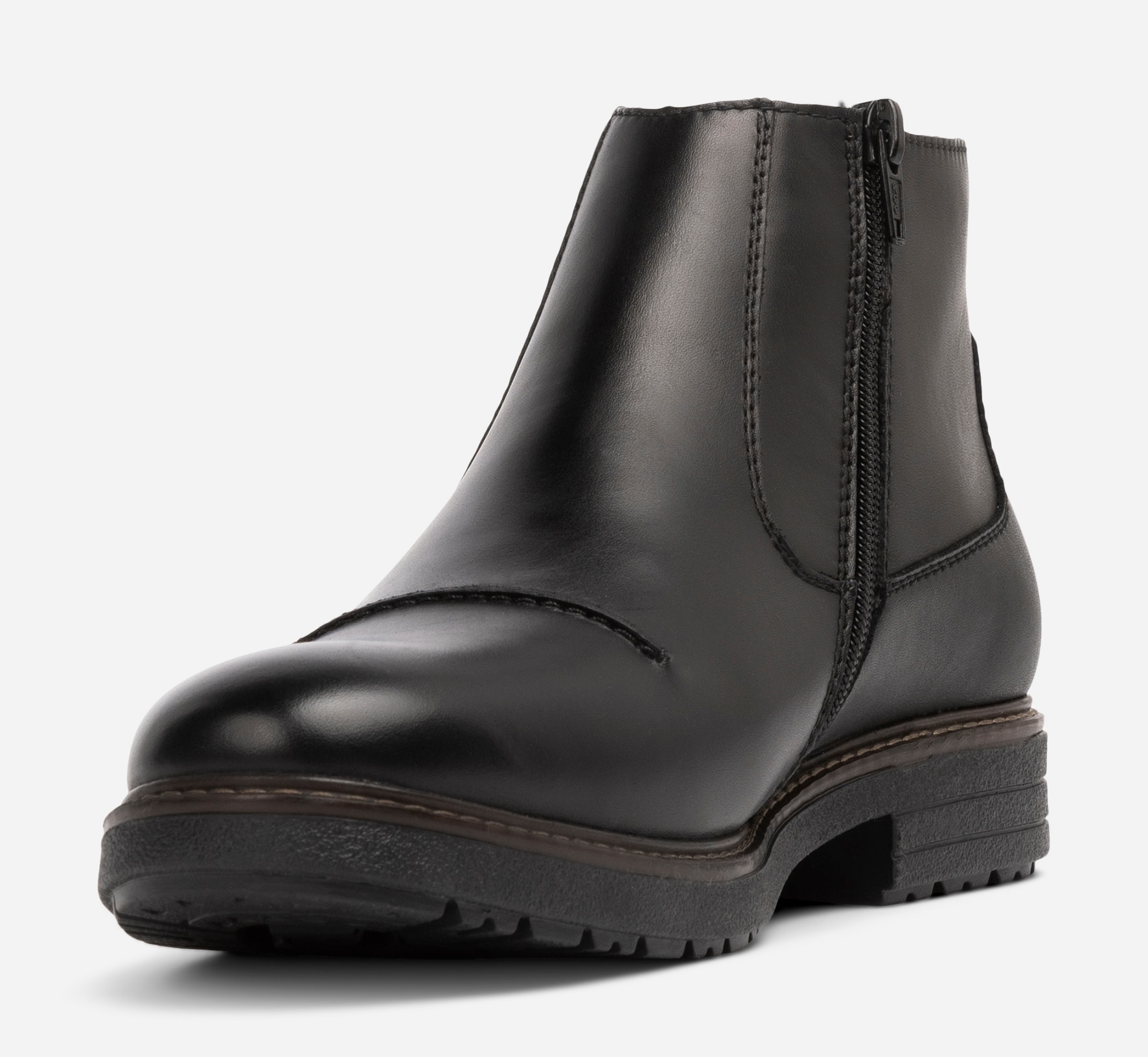 RIEKER, Varmfodrade boots med dragkedja Svarta