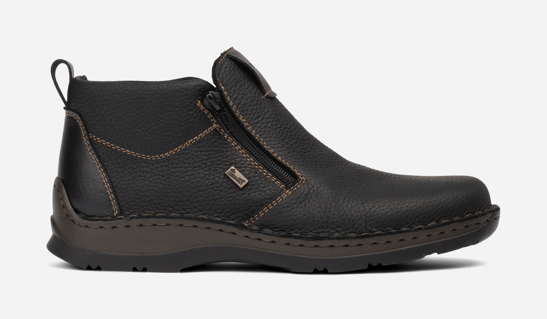 RIEKER, Varmfodrade boots med dragkedja Svarta