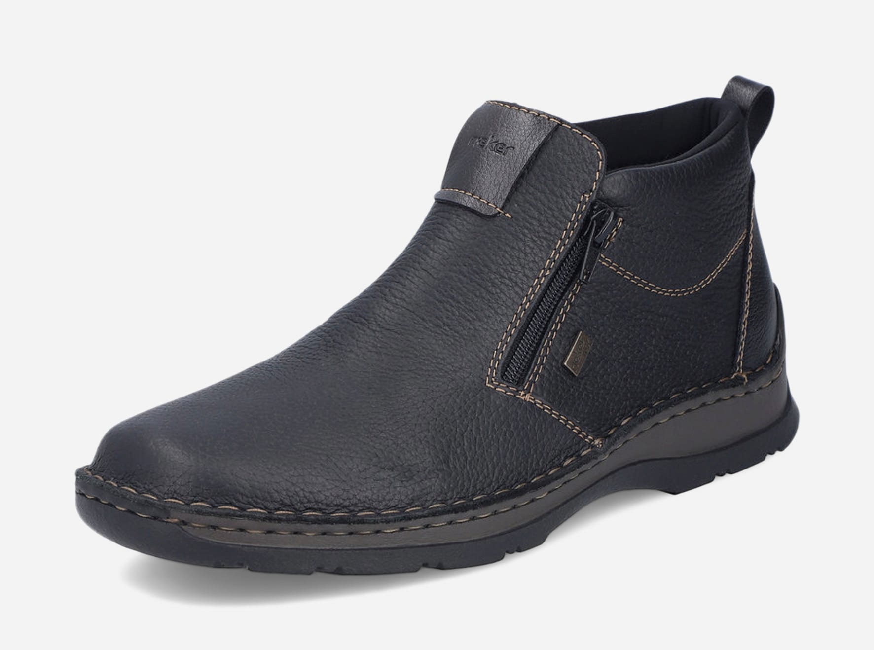 RIEKER, Varmfodrade boots med dragkedja Svarta
