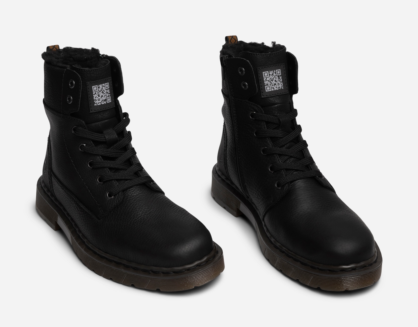 RIEKER, Varmfodrade kängor med dragkedja Svarta