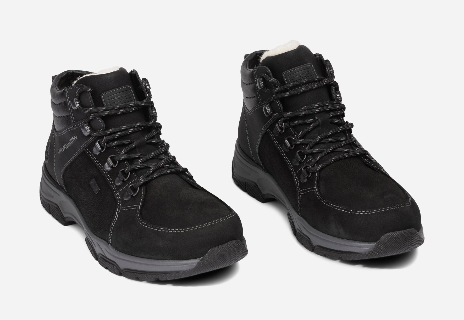 RIEKER, Varmfodrade kängor Svarta