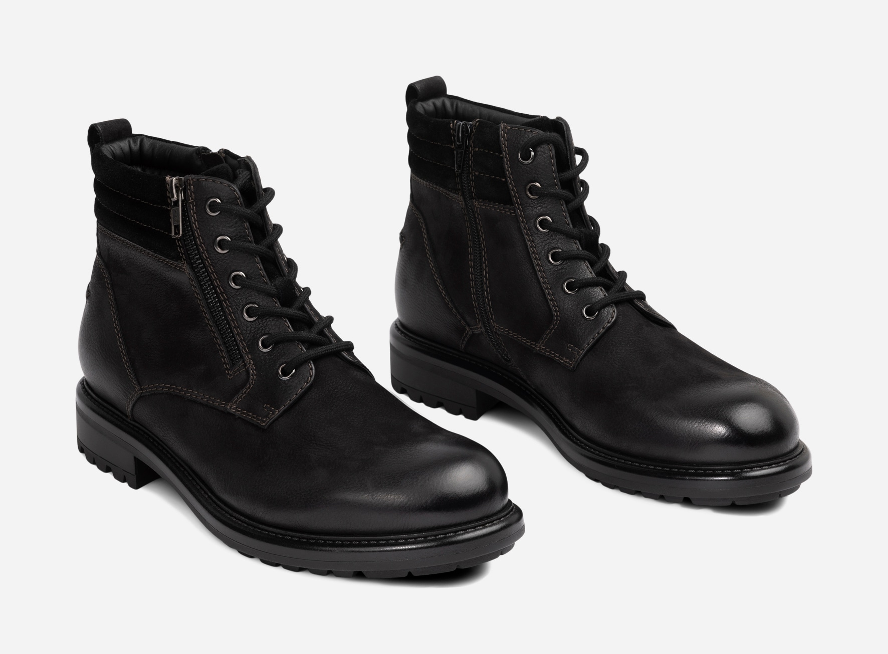 PACE, Varmfodrade kängor med dragkedja Svarta