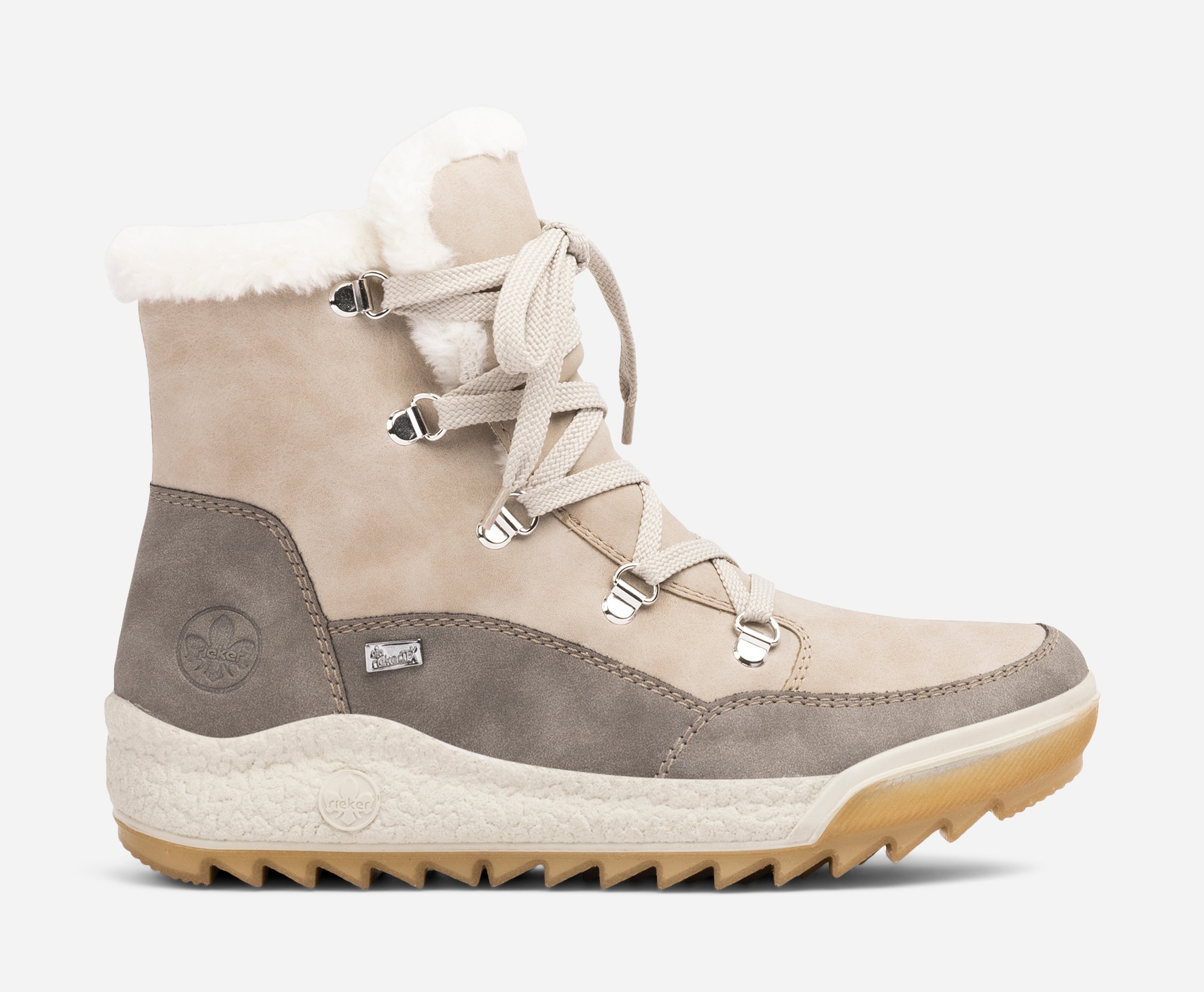 RIEKER, Varmfodrade kängor waterproof Beigea