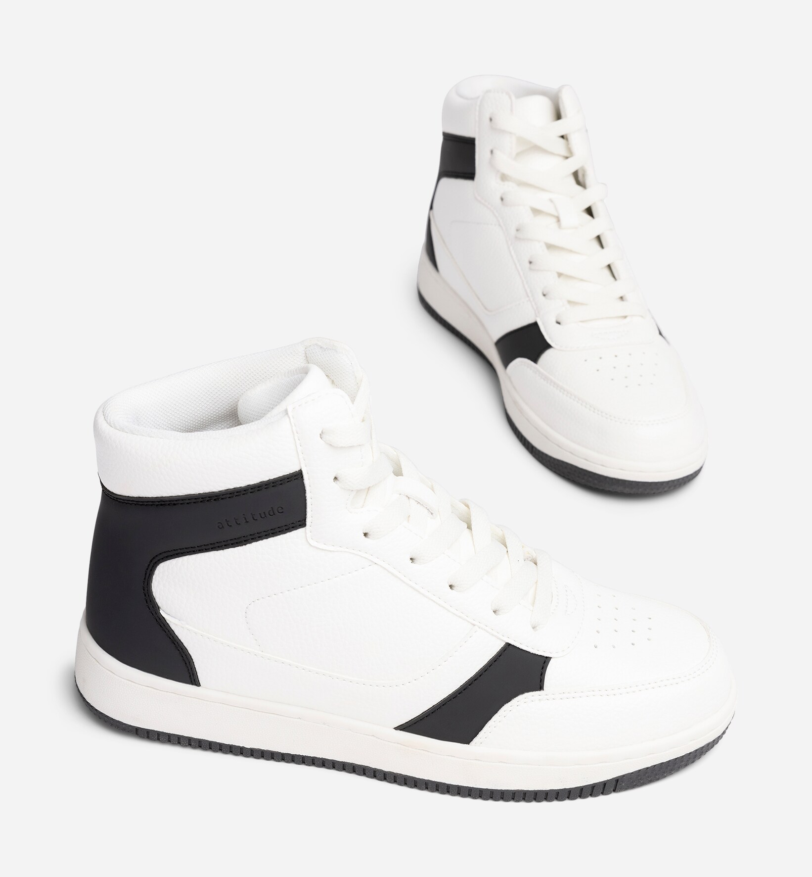 ATTITUDE, Höga sneakers Vita