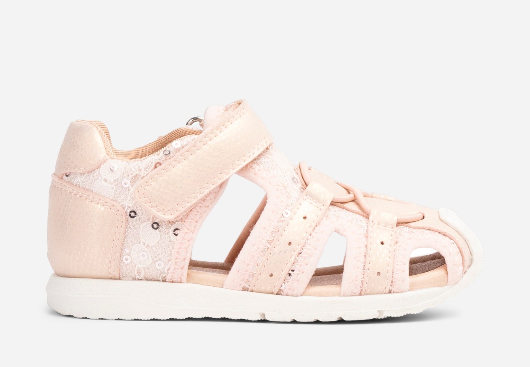 DINSKO, Lära-gå- sandaler Rosa