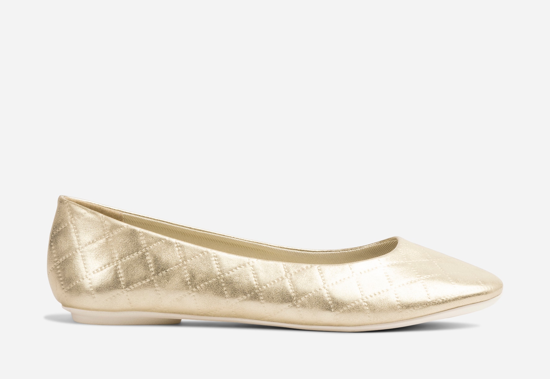 DINSKO, Ballerinaskor Metallfärgade