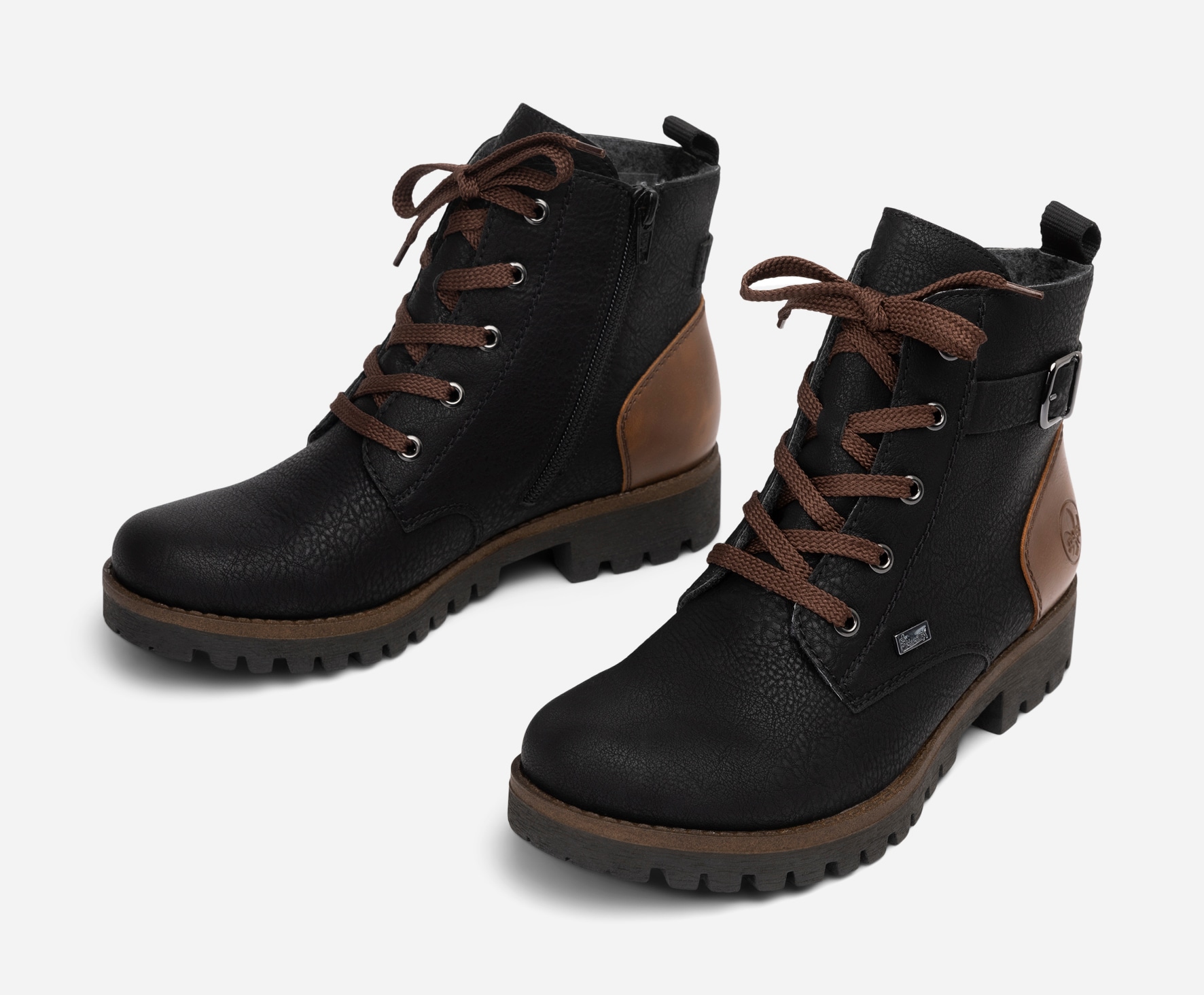 RIEKER, Kängor waterproof Svarta