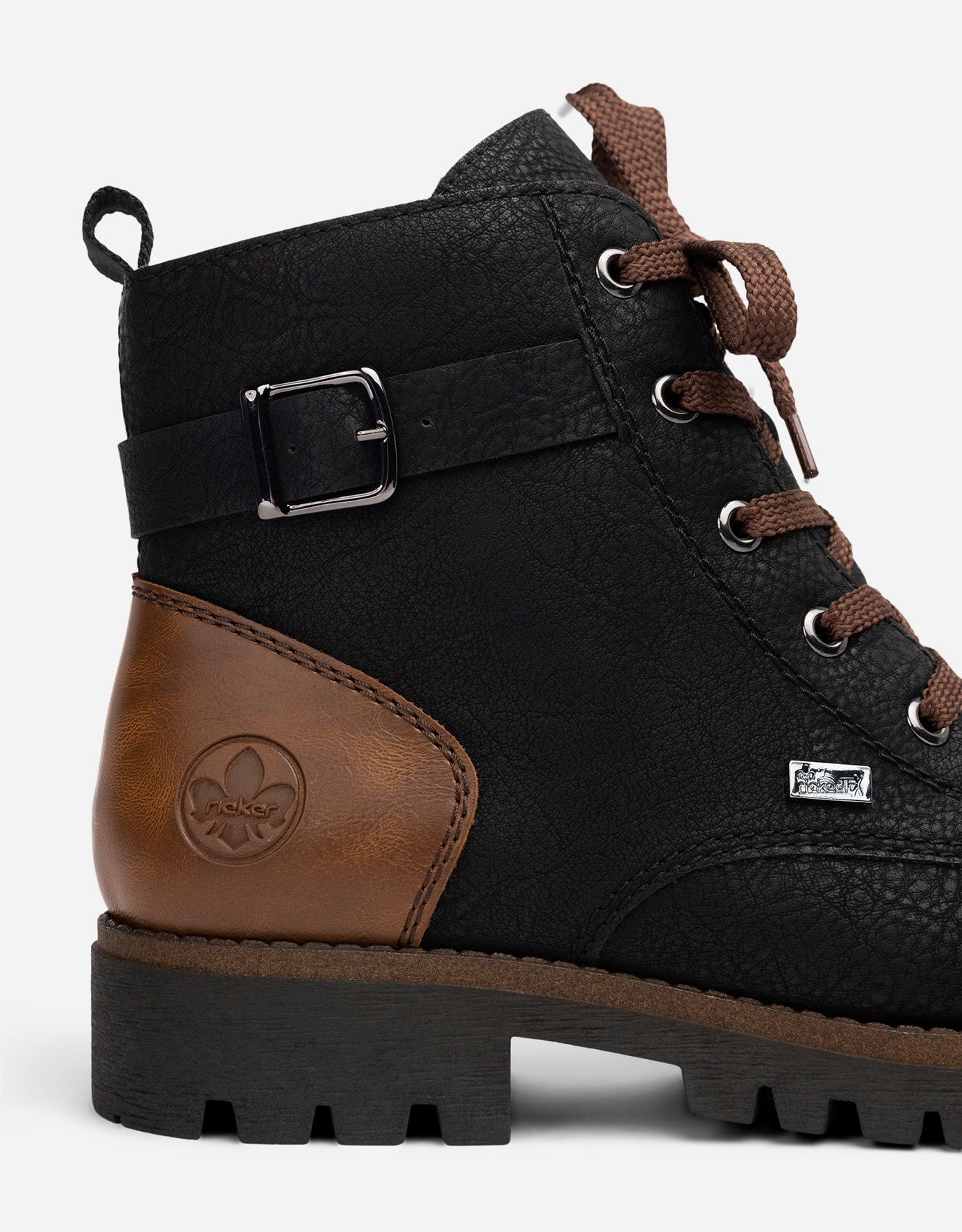 RIEKER, Kängor waterproof Svarta