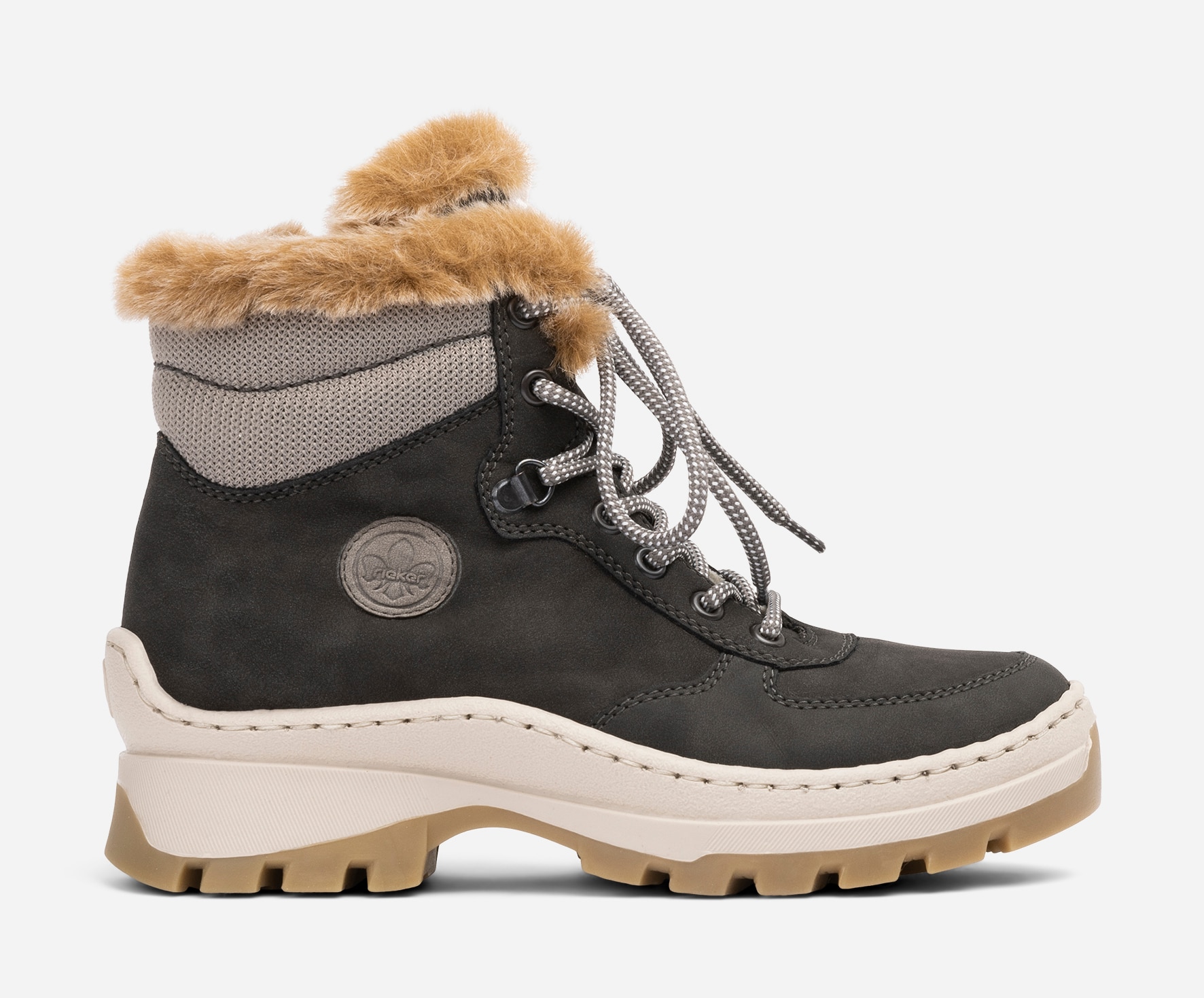 RIEKER, Varmfodrade kängor Gråa