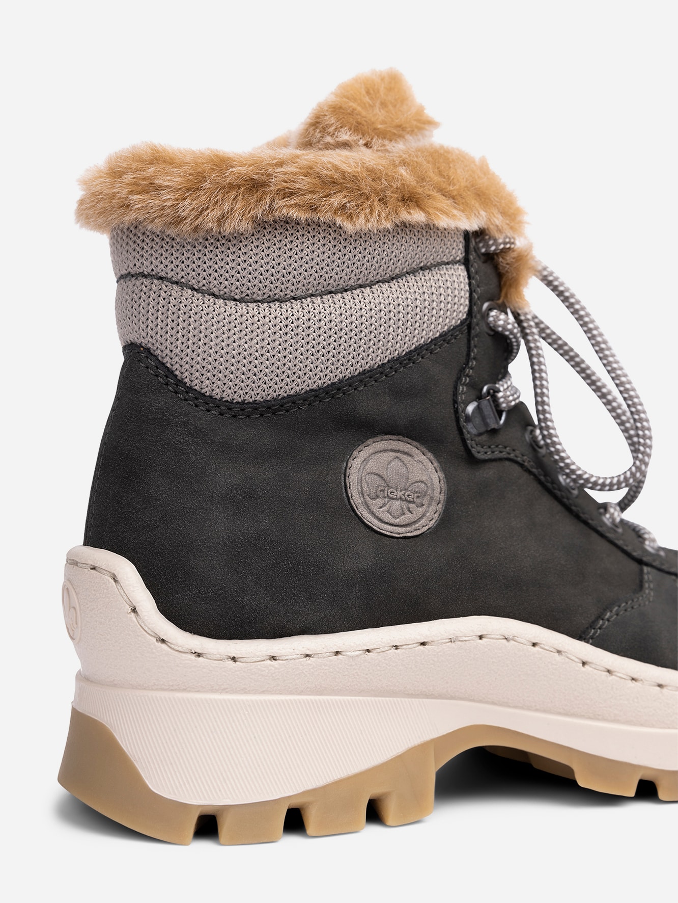 RIEKER, Varmfodrade kängor Gråa