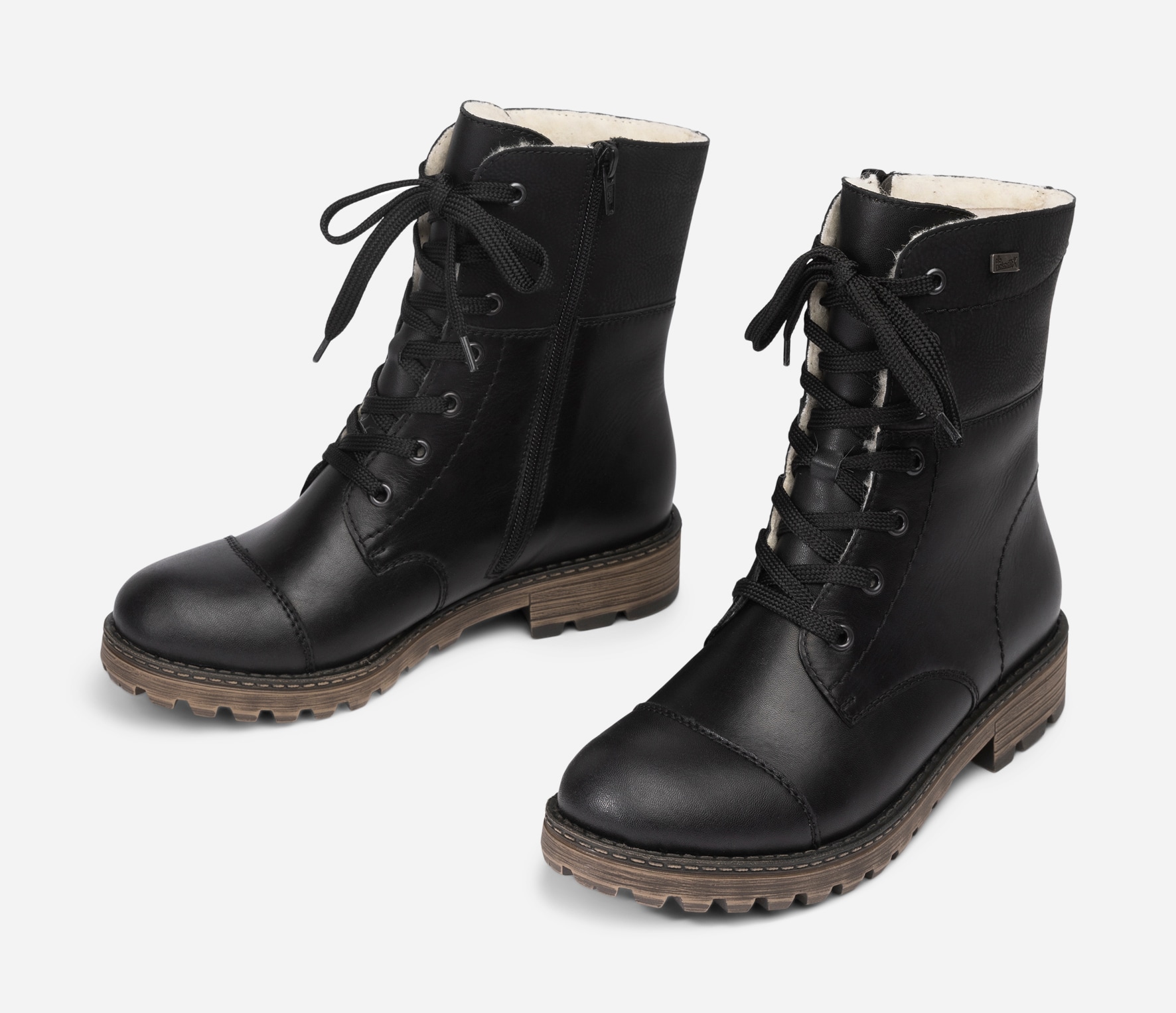 RIEKER, Varmfodrade kängor waterproof Svarta