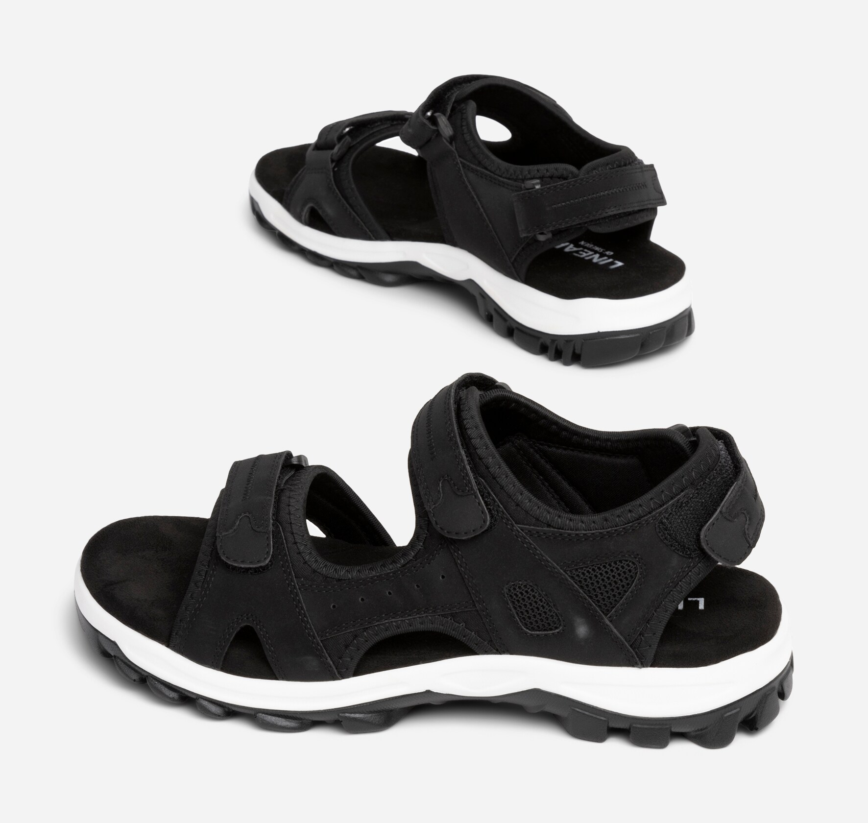 LINEAR, Sandaler med remmar Svarta