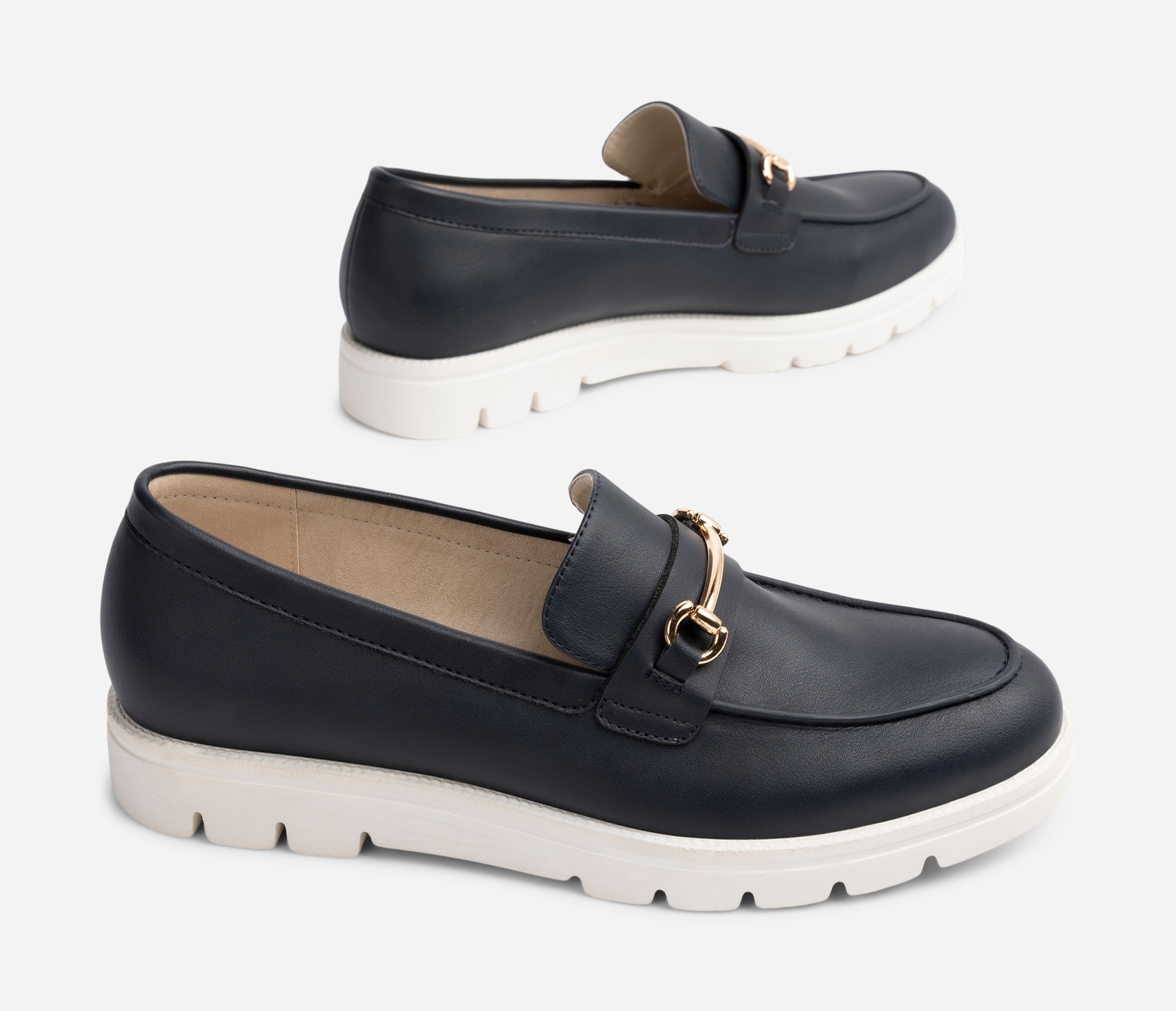 SO ALL, Loafers med spänne Blå