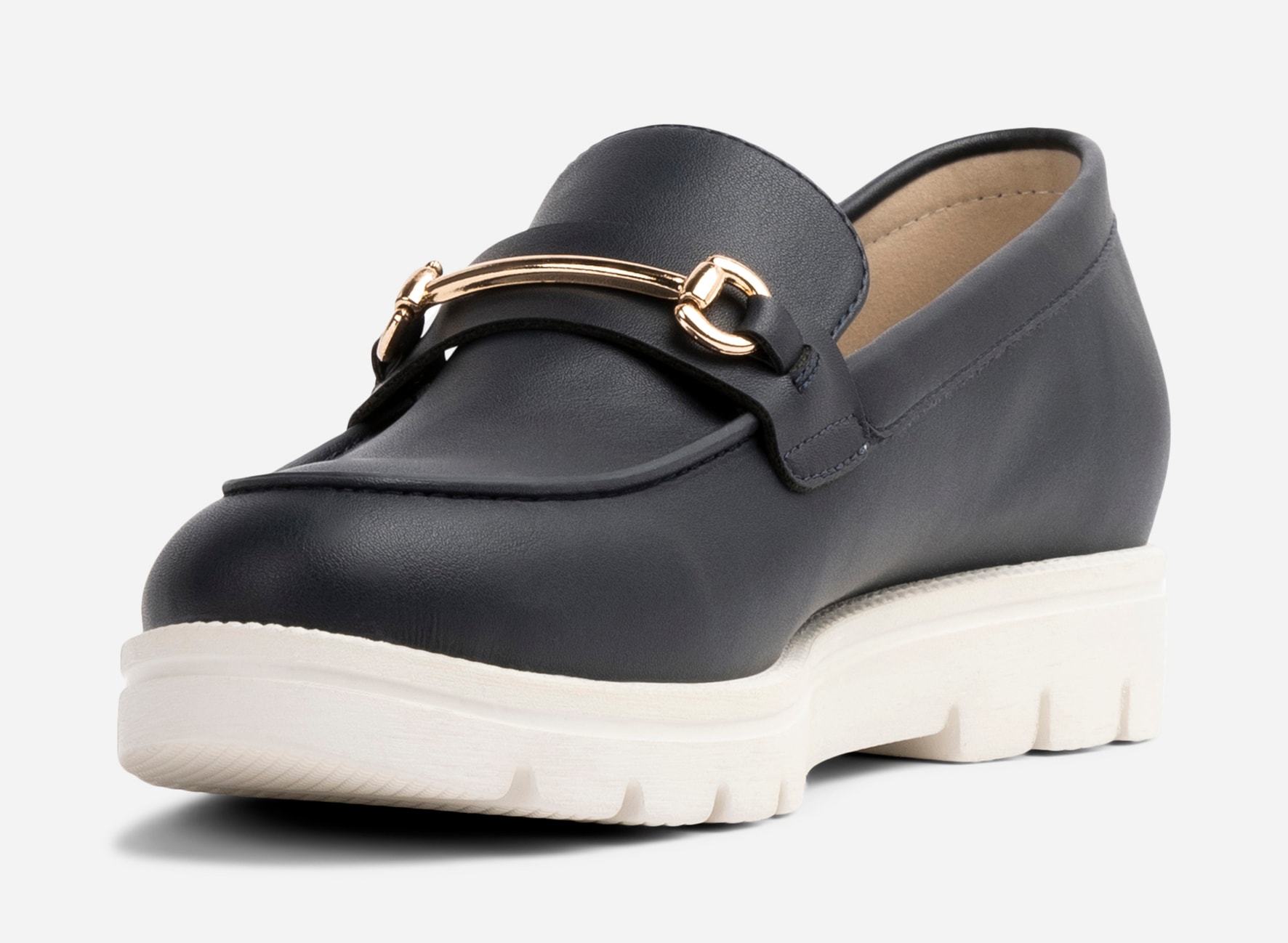 SO ALL, Loafers med spänne Blå