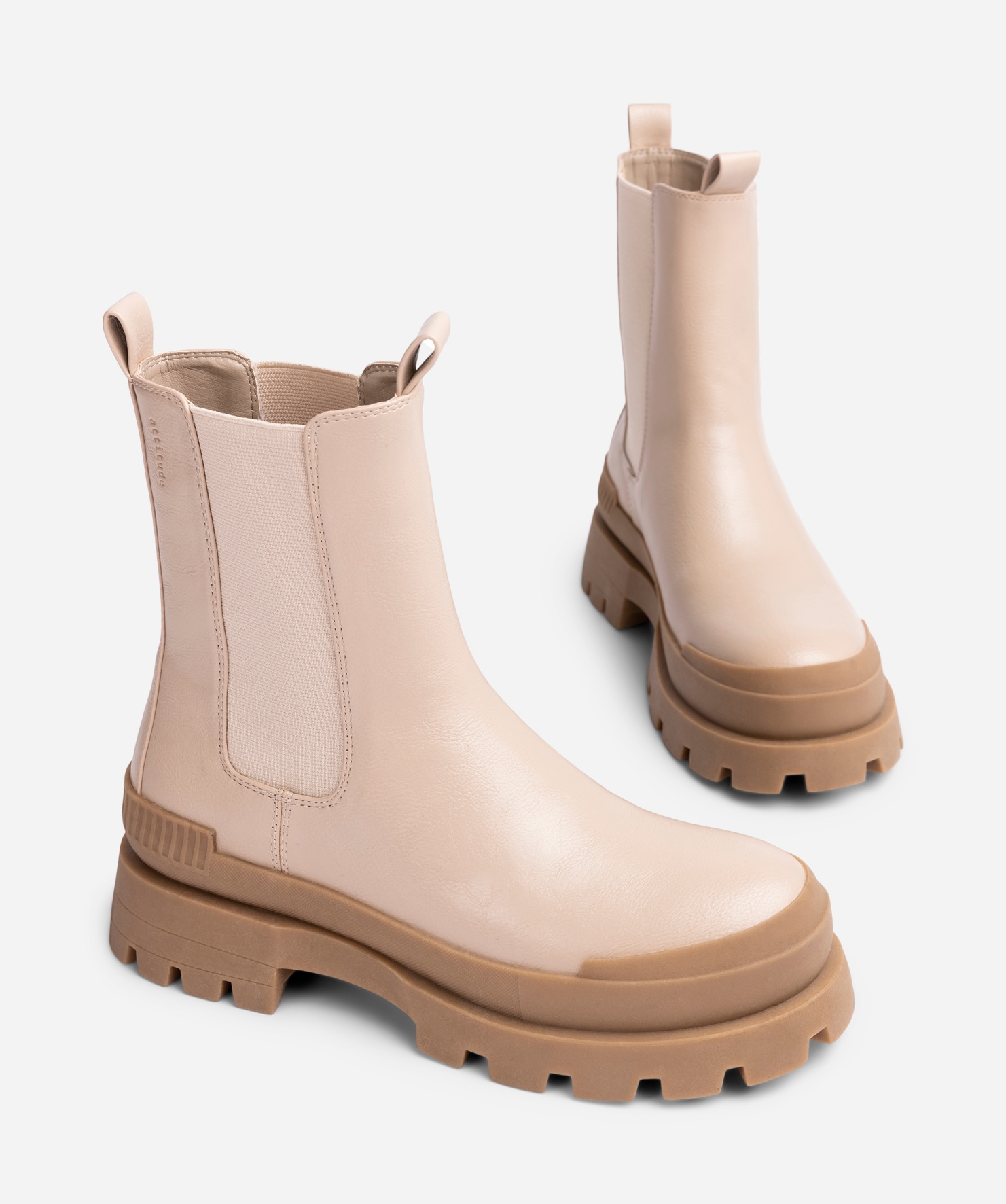 ATTITUDE, Chelseaboots Beigea