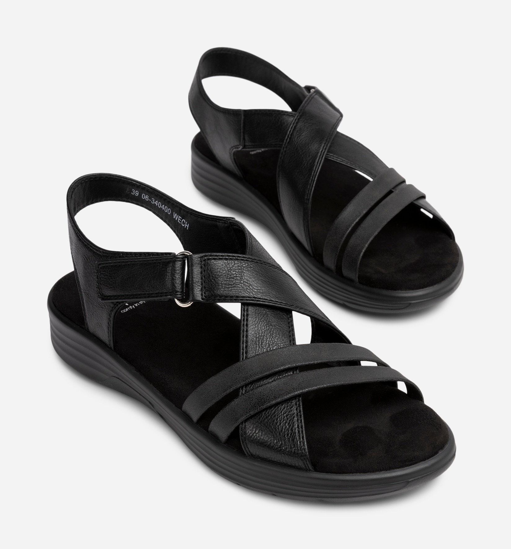 SO ALL, Sandaler med remmar Svarta