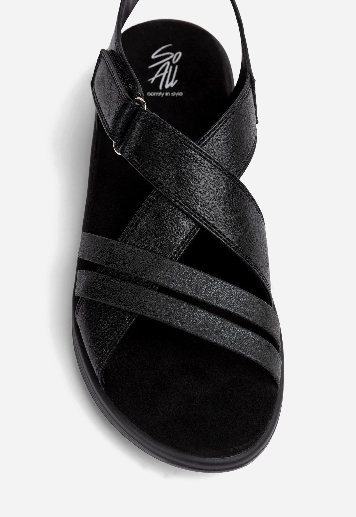SO ALL, Sandaler med remmar Svarta