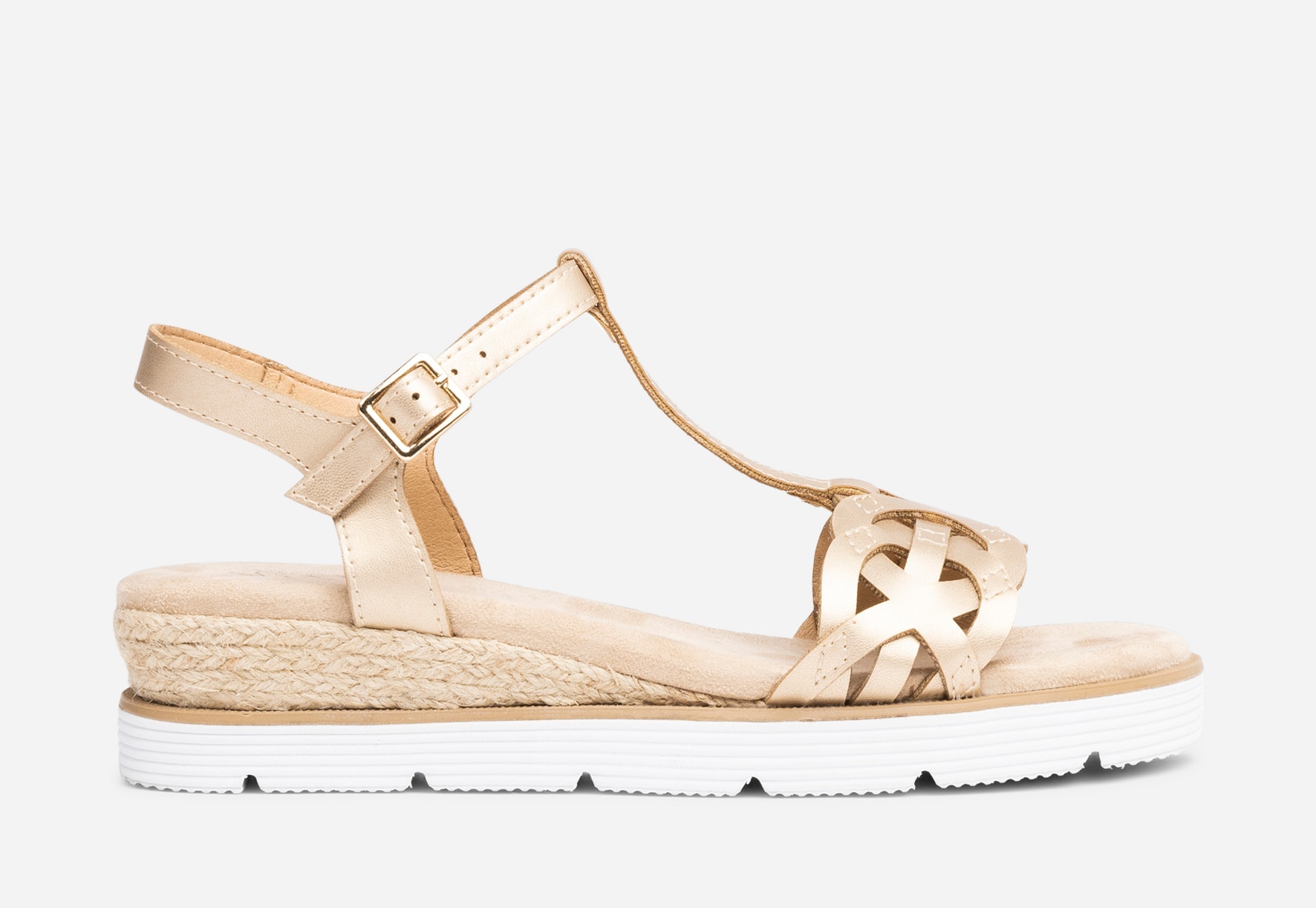 SO ALL, Sandaler med spänne Metallfärgade