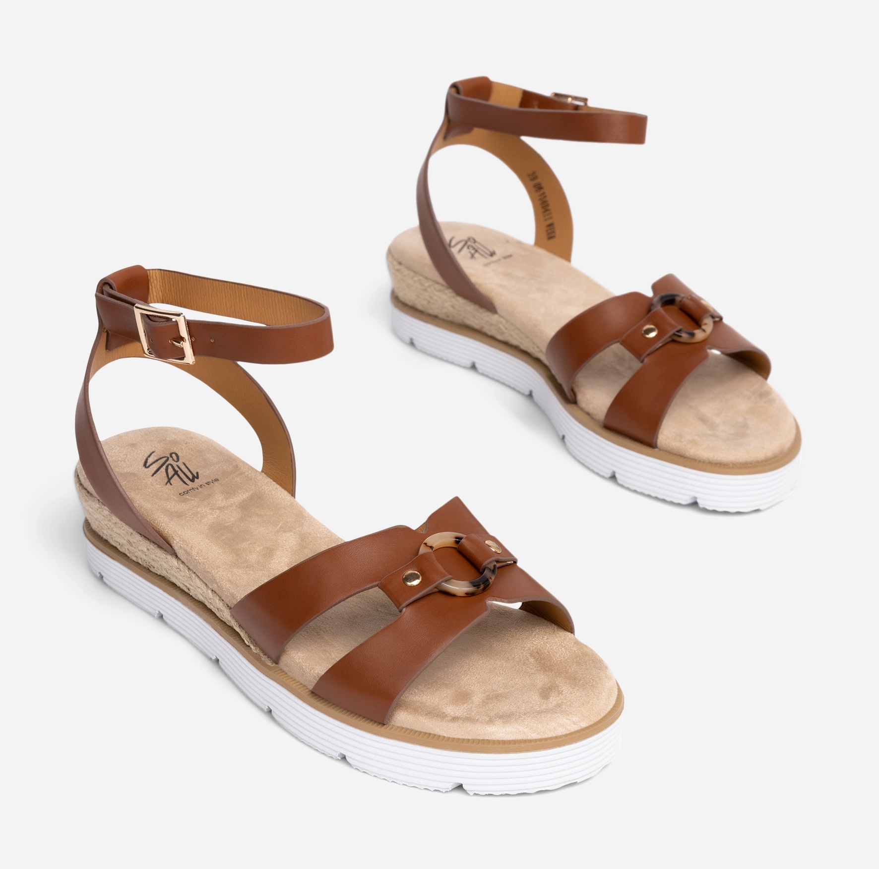 SO ALL, Sandaler med spänne Bruna