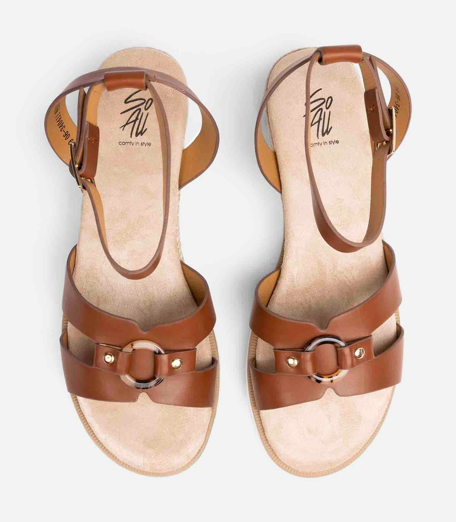 SO ALL, Sandaler med spänne Bruna