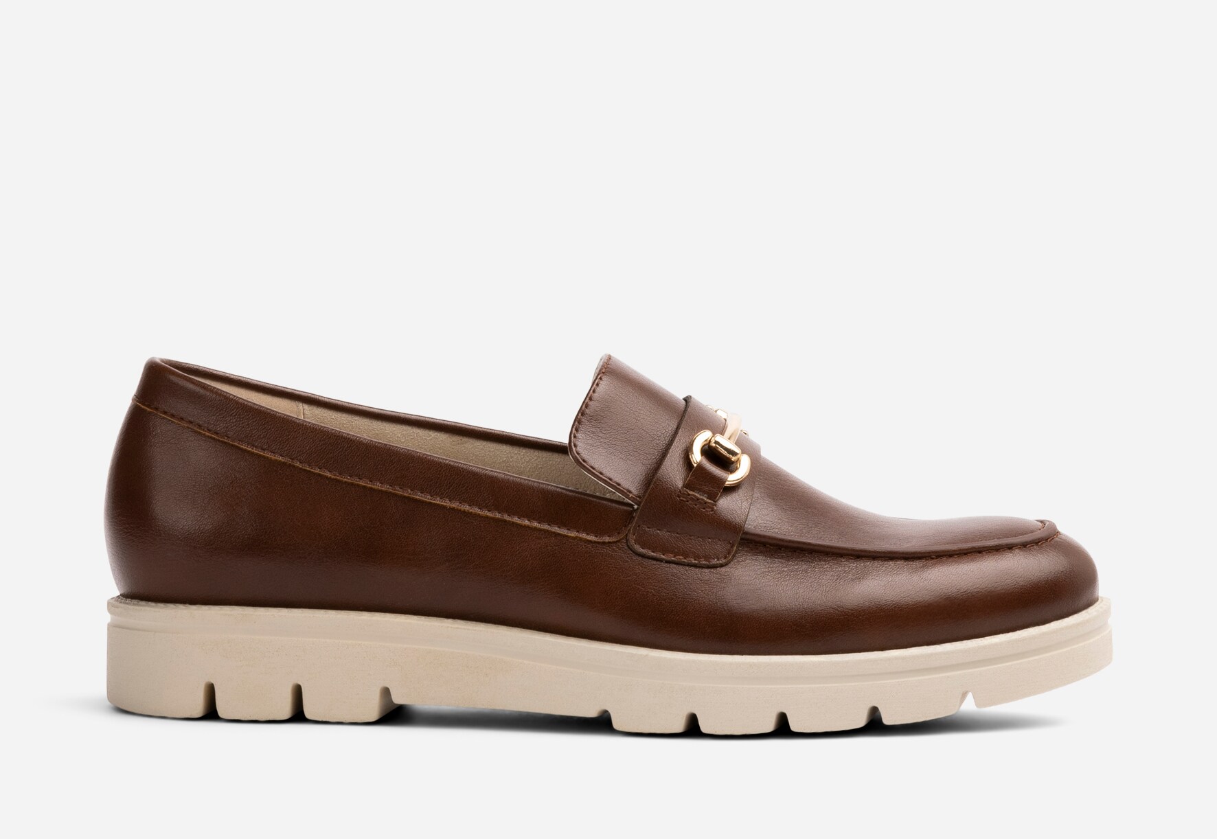 SO ALL, Loafers med spänne Bruna