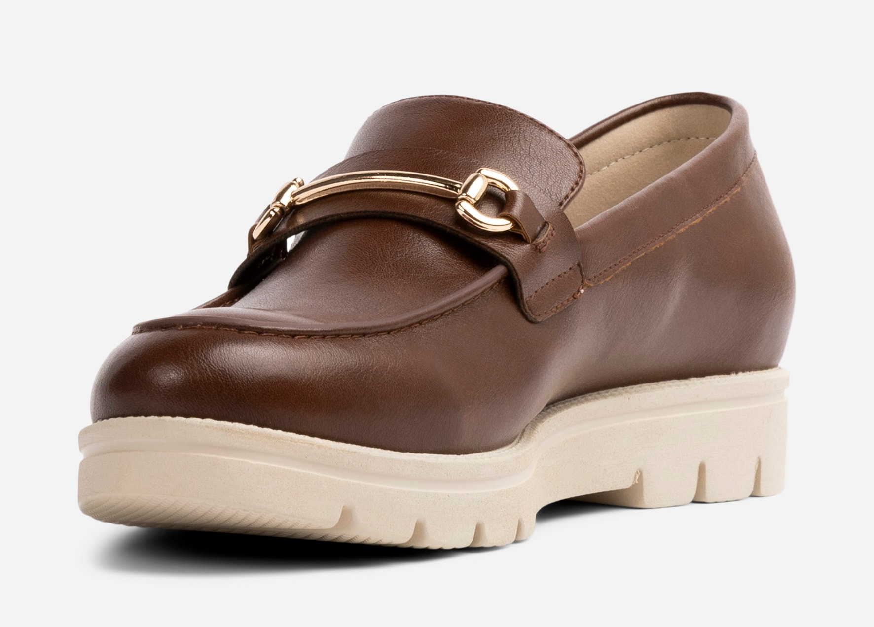 SO ALL, Loafers med spänne Bruna