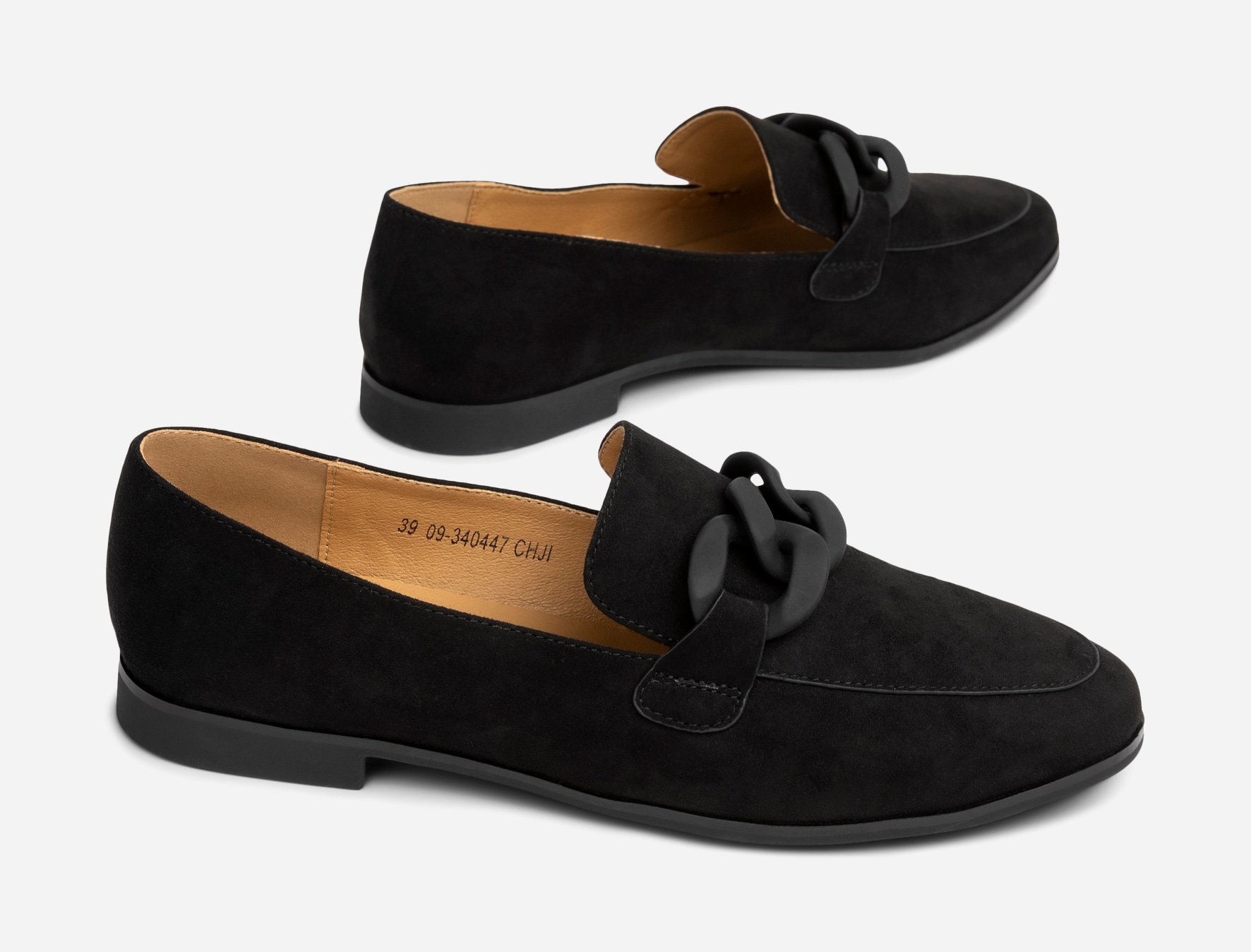 SO ALL, Loafers med spänne Svarta