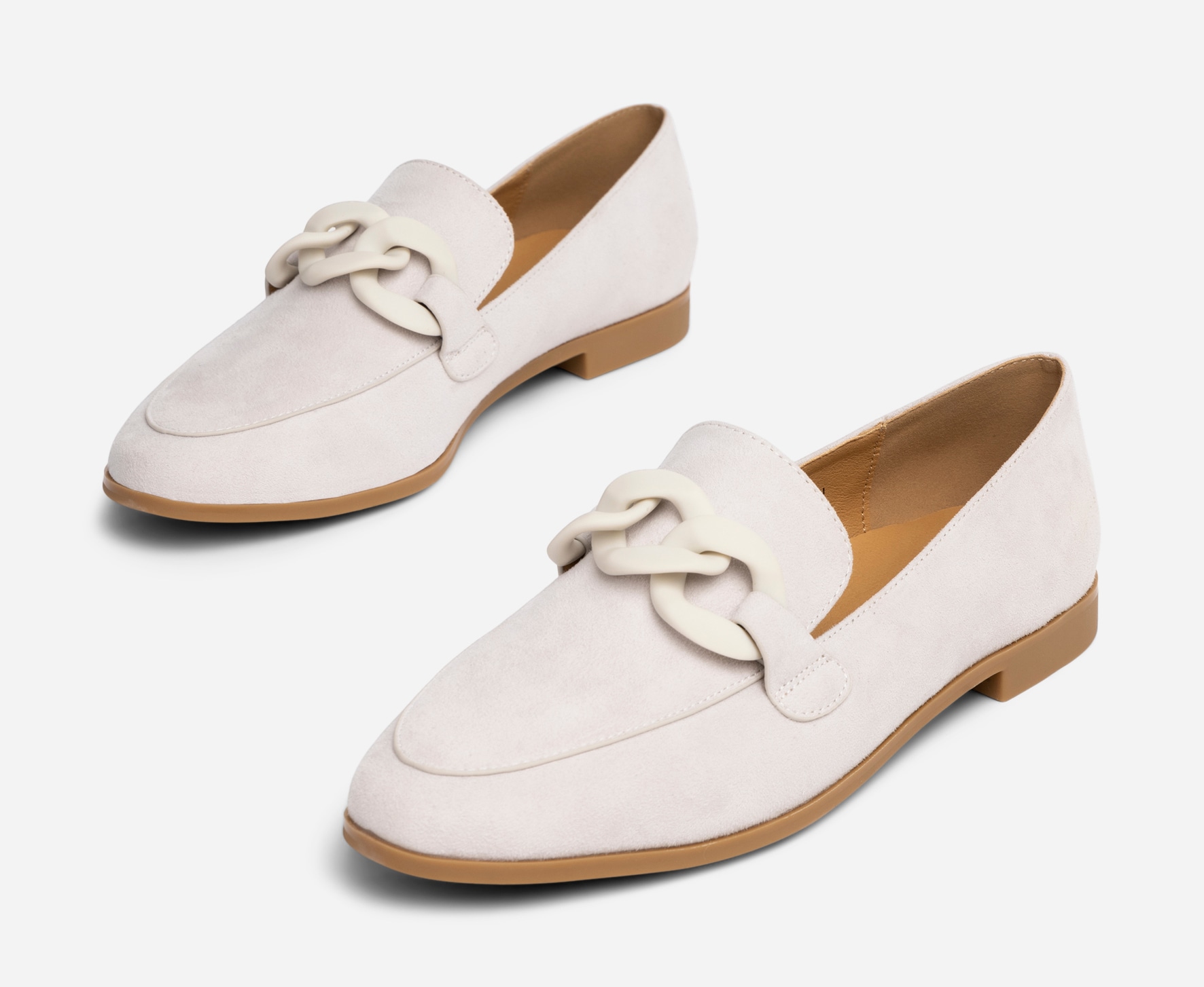 SO ALL, Loafers med spänne Gråa