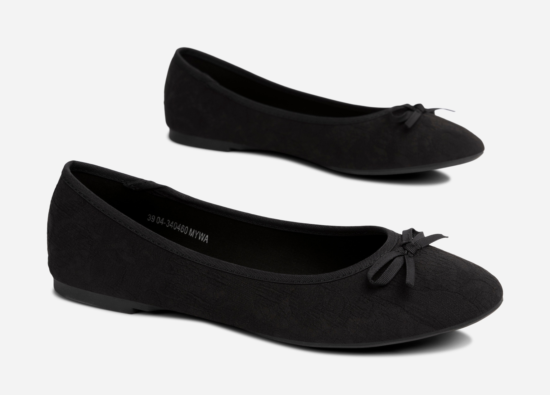 ATTITUDE, Ballerinaskor Svarta