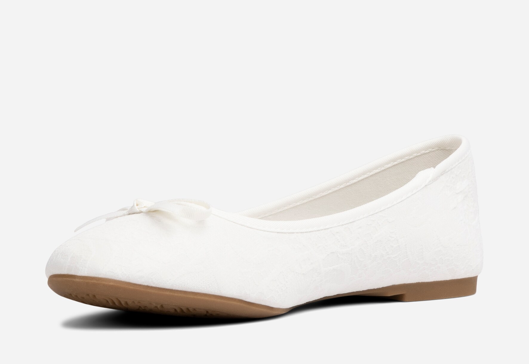 ATTITUDE, Ballerinaskor Vita