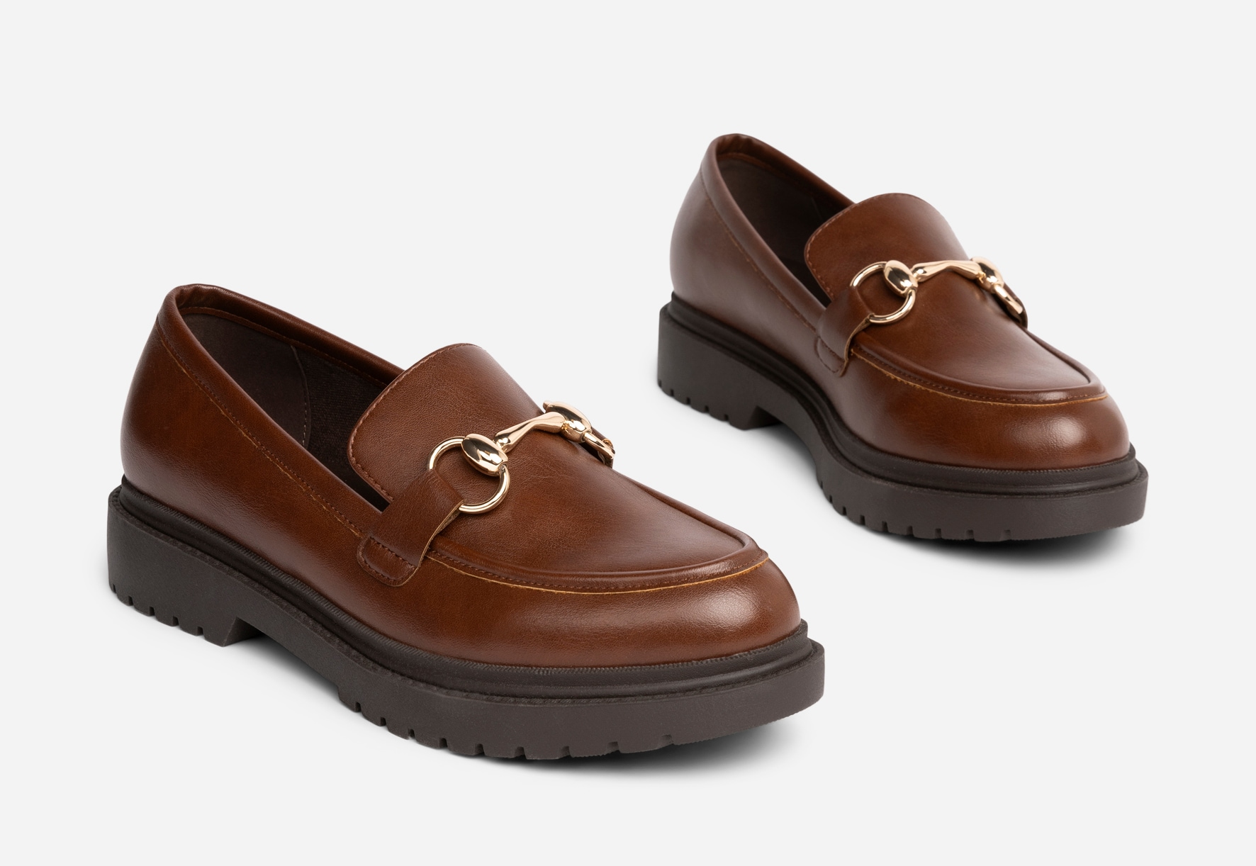 XIT, Loafers med spänne Bruna