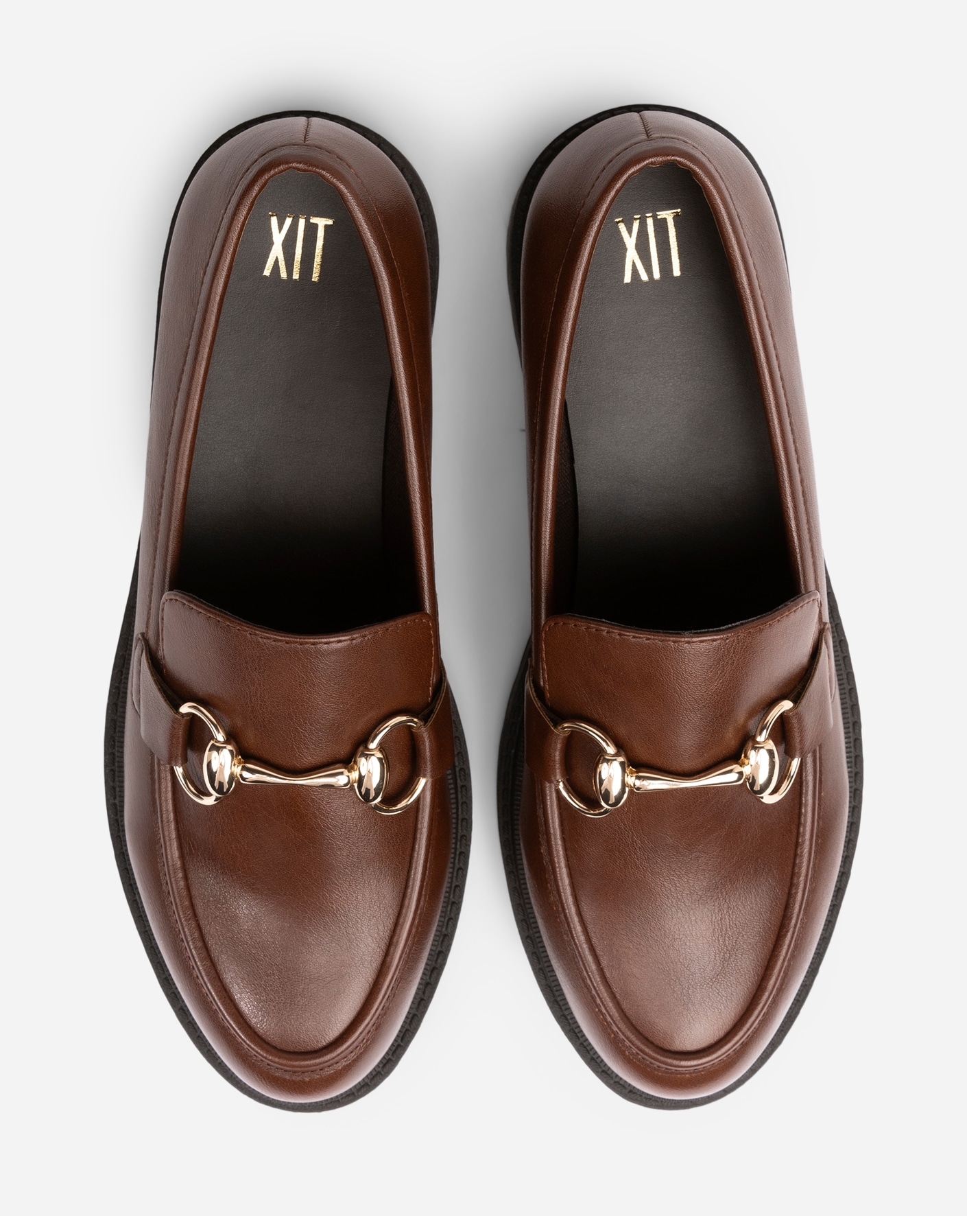 XIT, Loafers med spänne Bruna