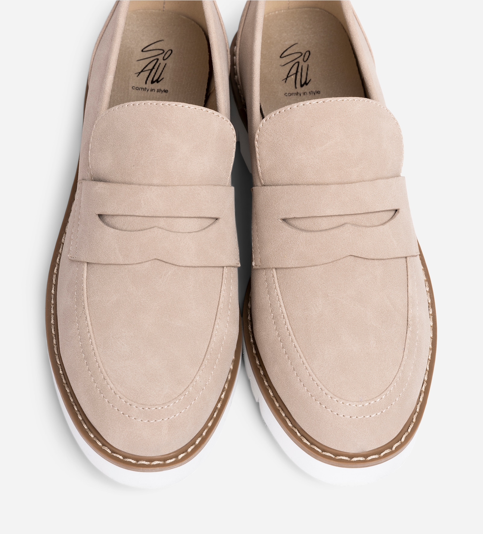 SO ALL, Loafers Beigea