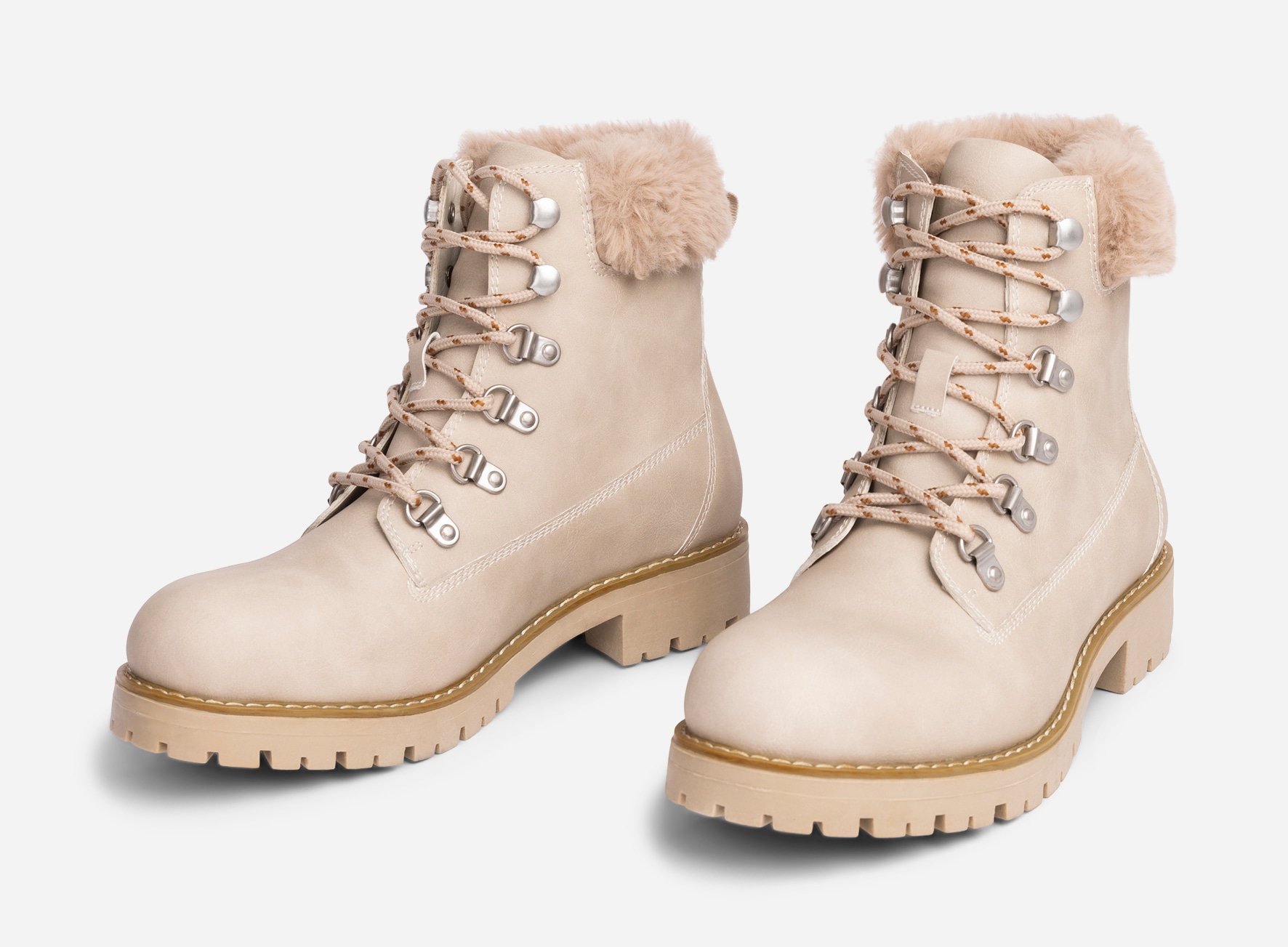 SO ALL, Varmfodrade kängor Beigea