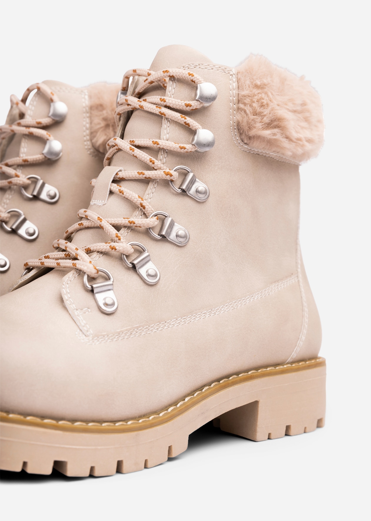 SO ALL, Varmfodrade kängor Beigea