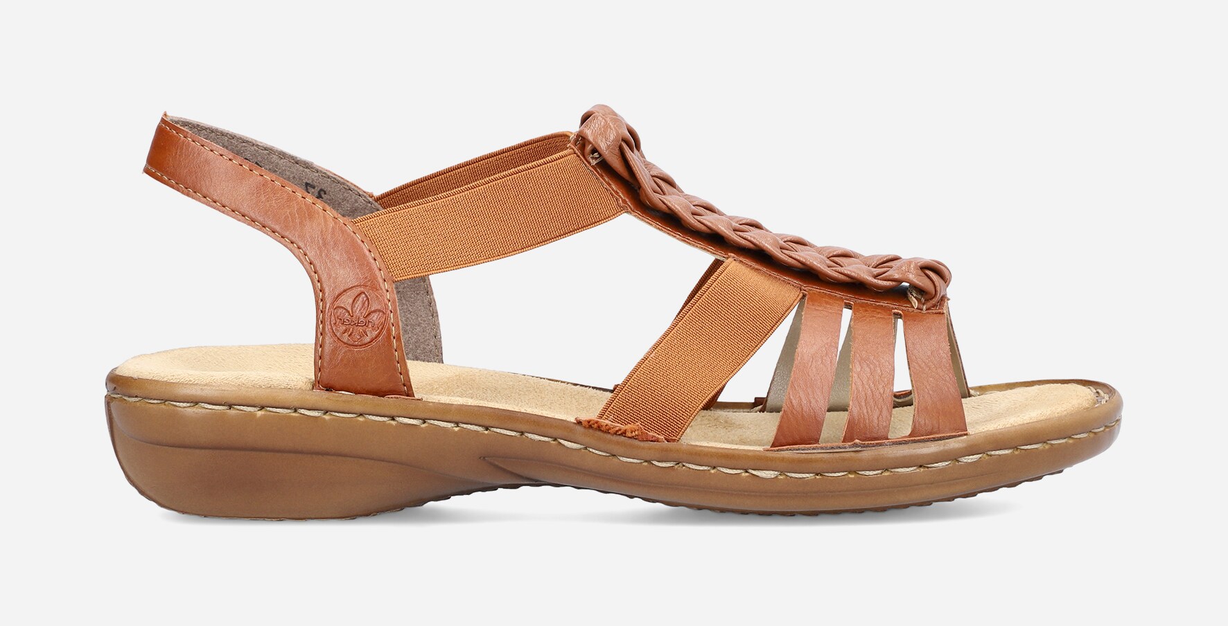 RIEKER, Sandaler med remmar Bruna