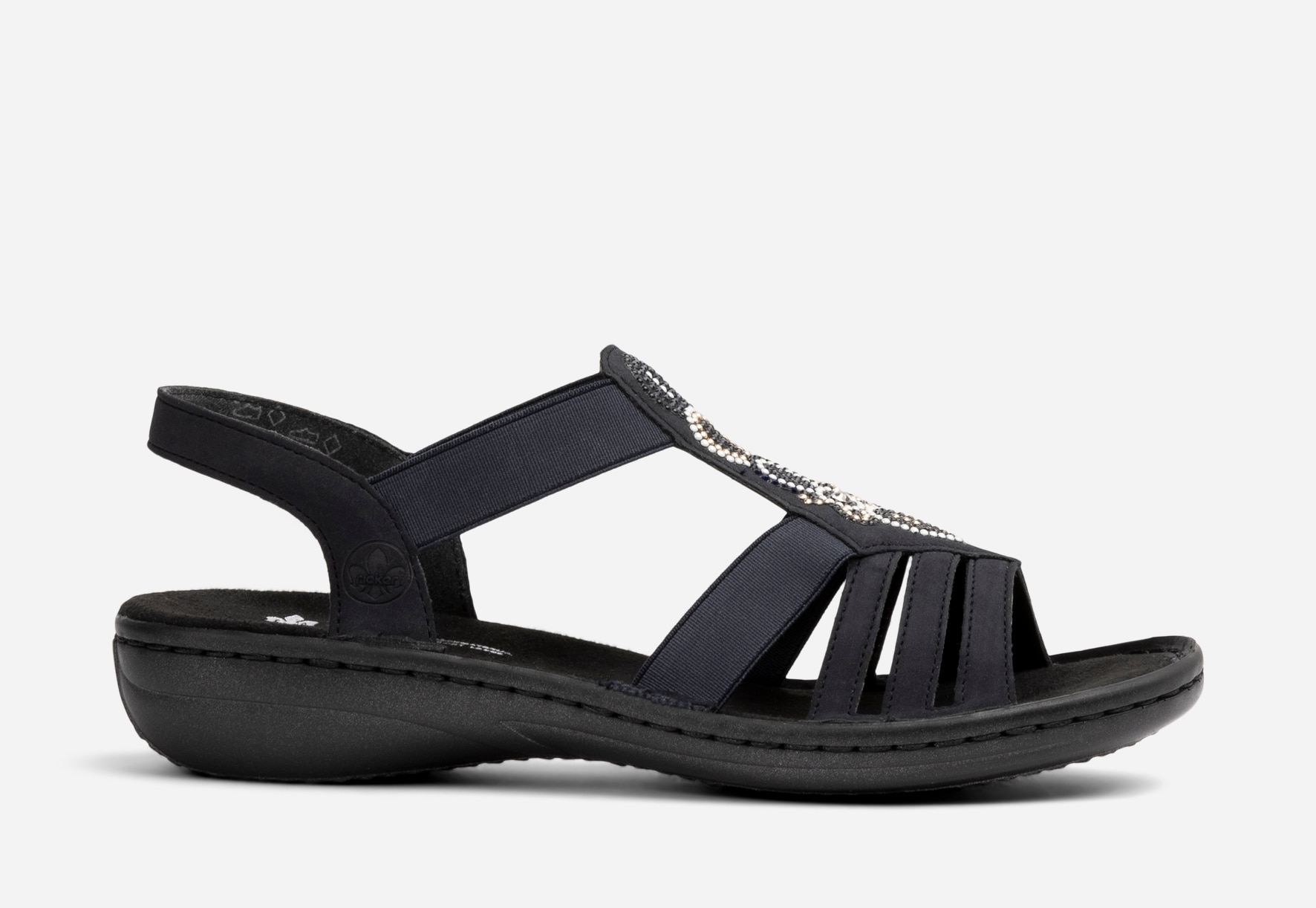 RIEKER, Sandaler med remmar Blåa