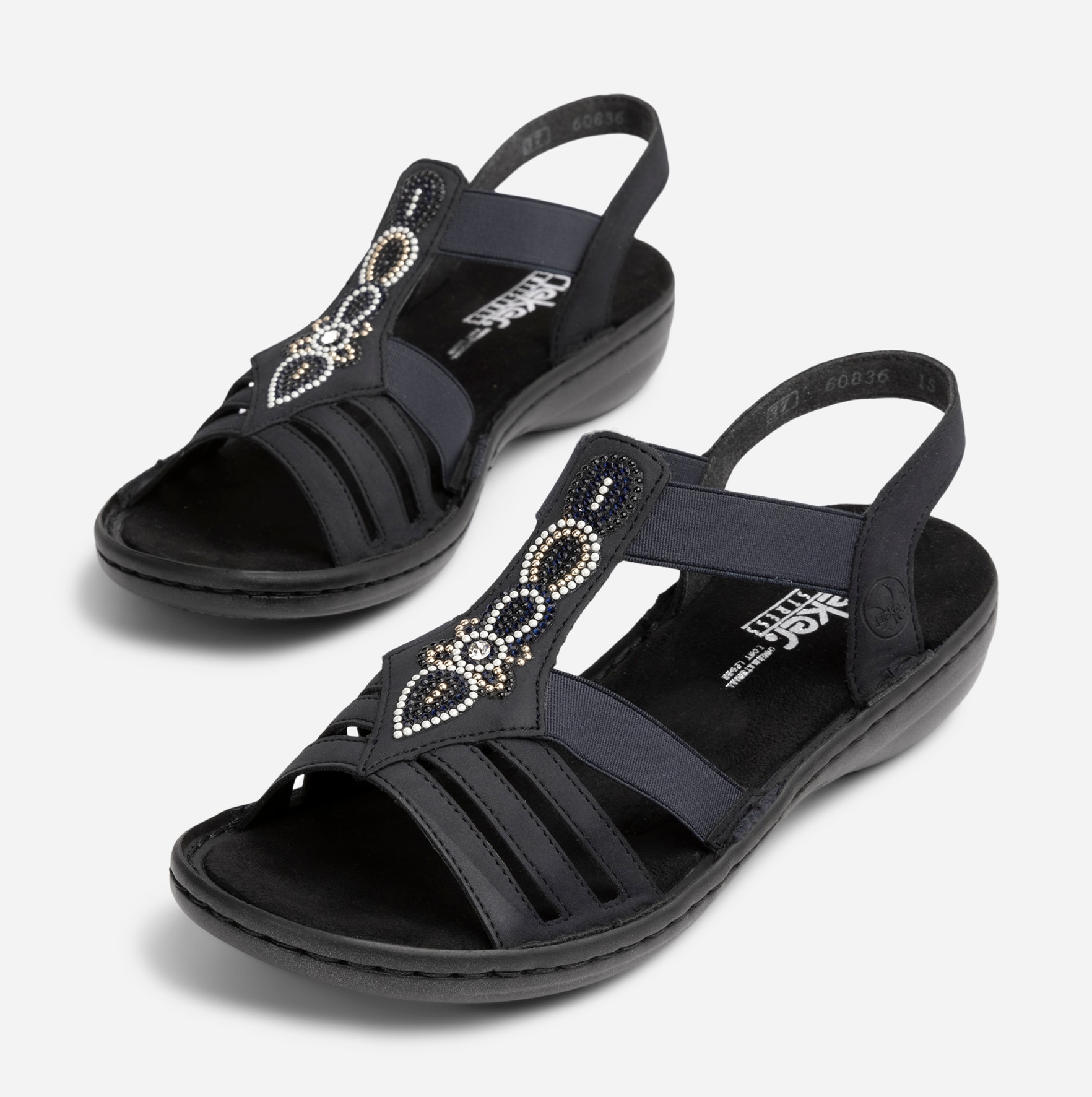 RIEKER, Sandaler med remmar Blåa