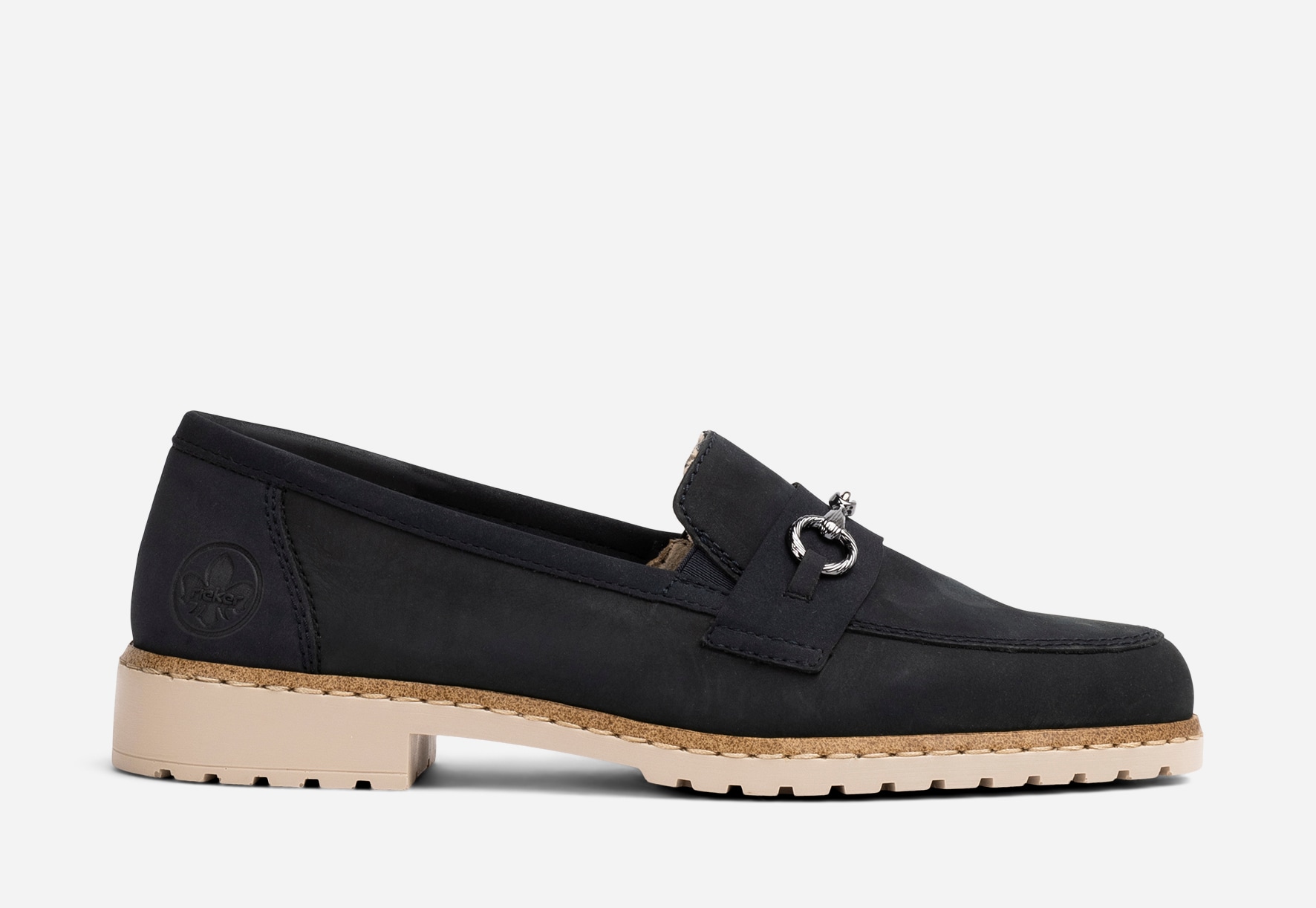 RIEKER, Loafers med spänne Blåa