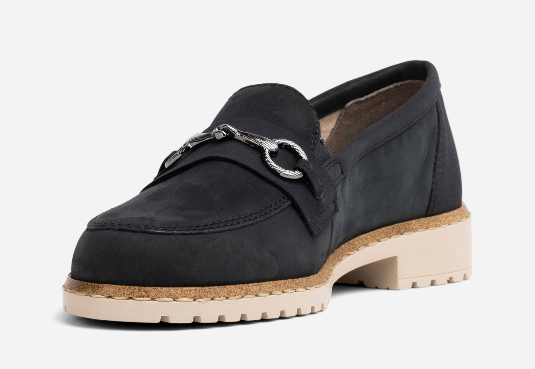 RIEKER, Loafers med spänne Blåa