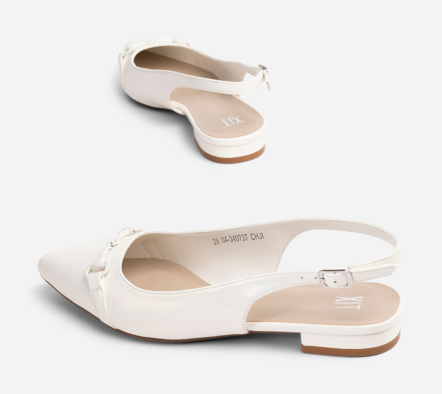 XIT, Ballerinaskor med slingback Vita