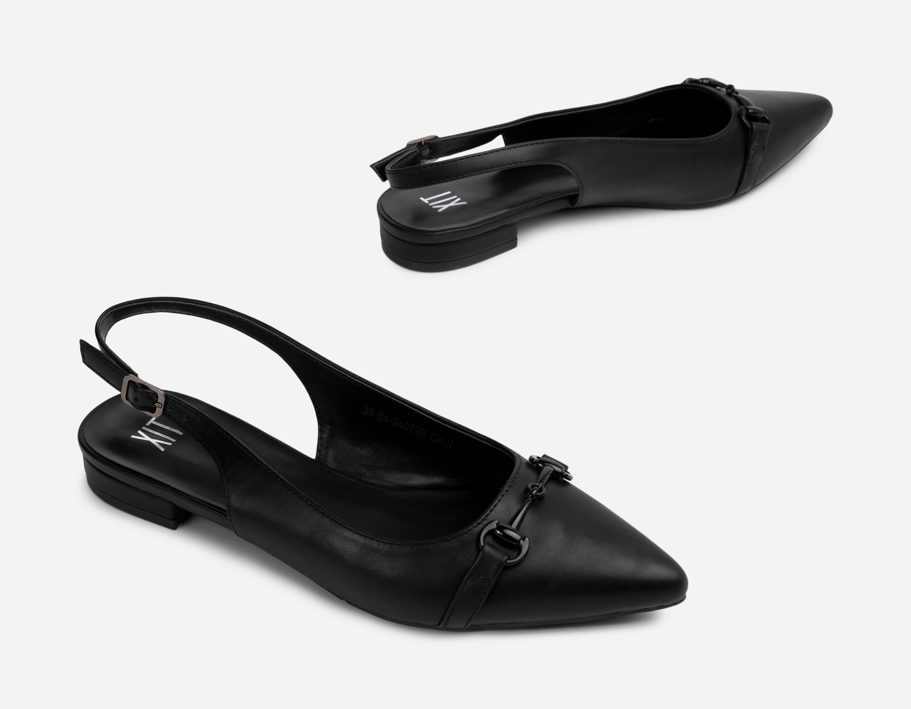 XIT, Ballerinaskor med slingback Svarta