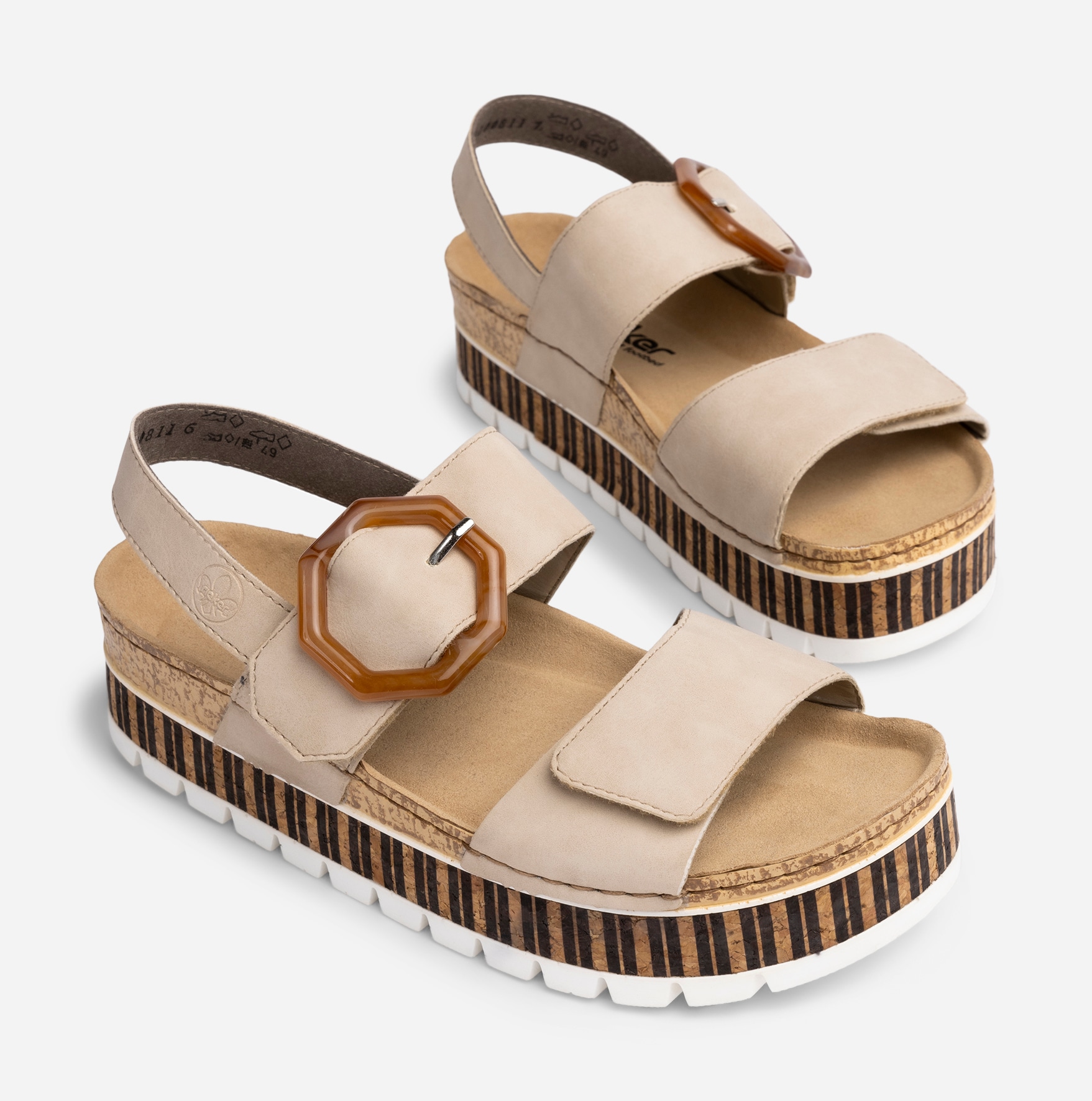 RIEKER, Sandaler Beigea