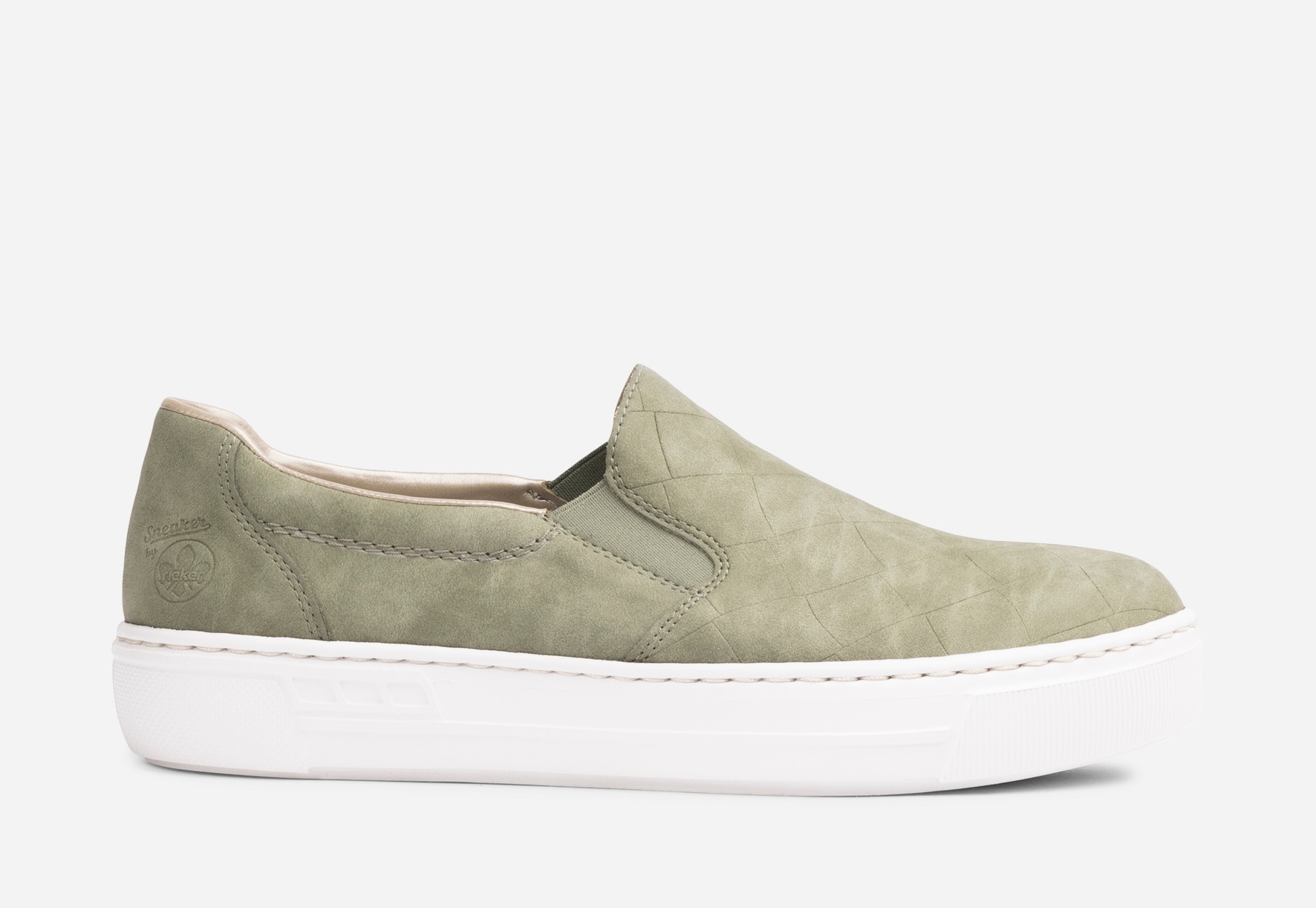 RIEKER, Slip-on sneakers Gröna