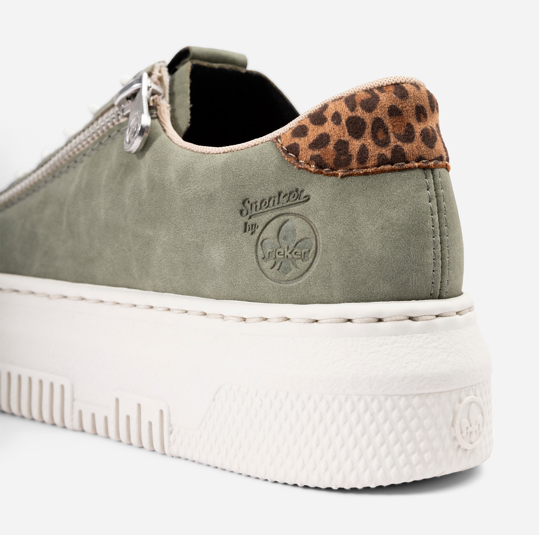 frisør foretrække Leopard Dassow Lu Zip | Sneakers | Gröna | Rieker - DinSko